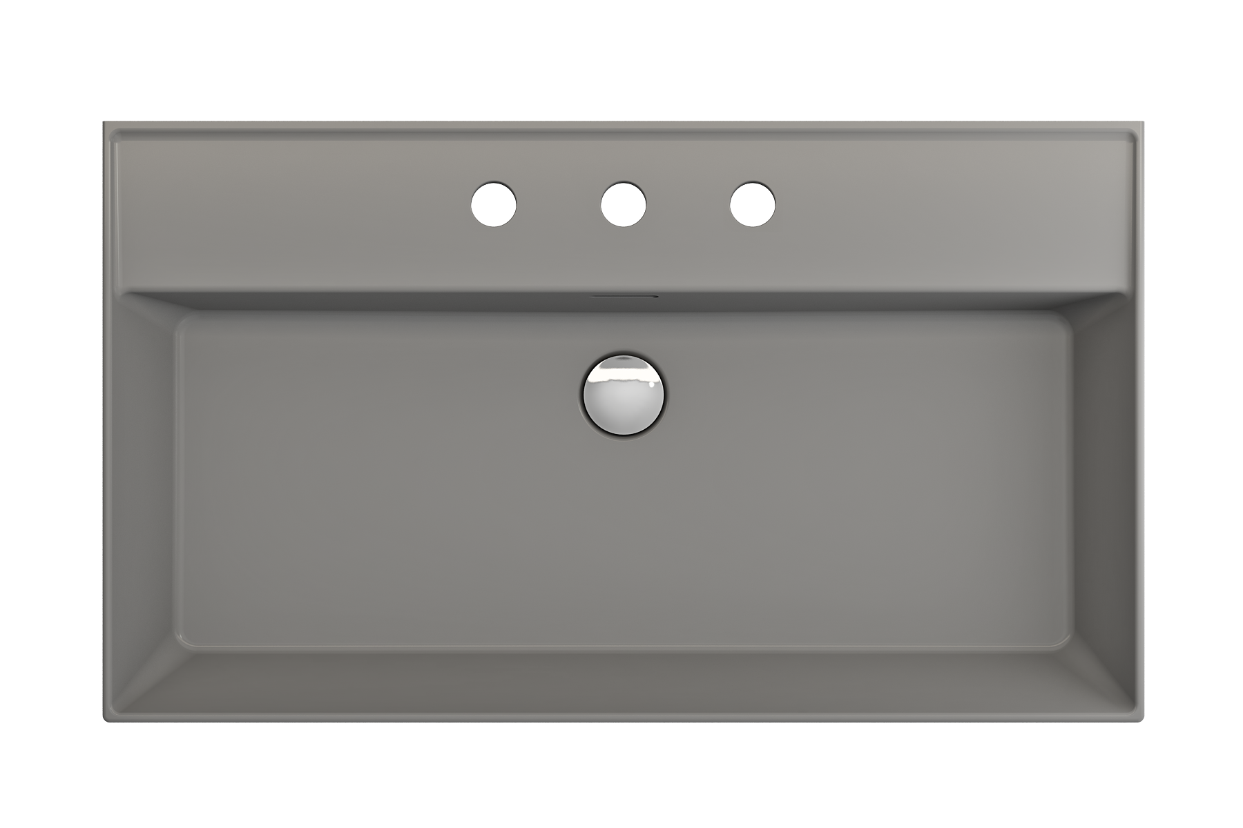 Milano Wall-Mounted Sink Fireclay 32 in. 3-Hole with Overflow 1377