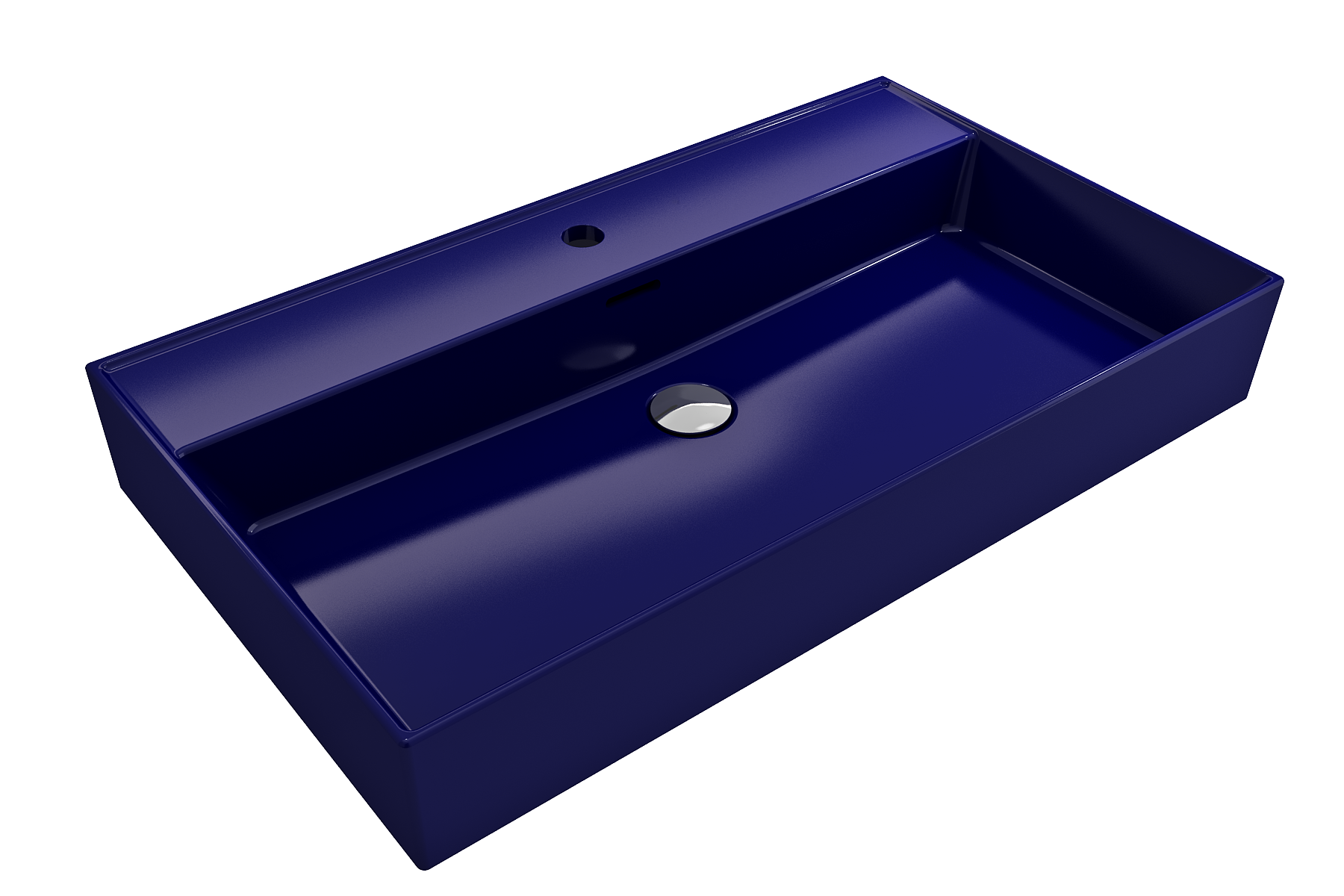 Milano Wall-Mounted Sink Fireclay 32 in. 1-Hole with Overflow 1377