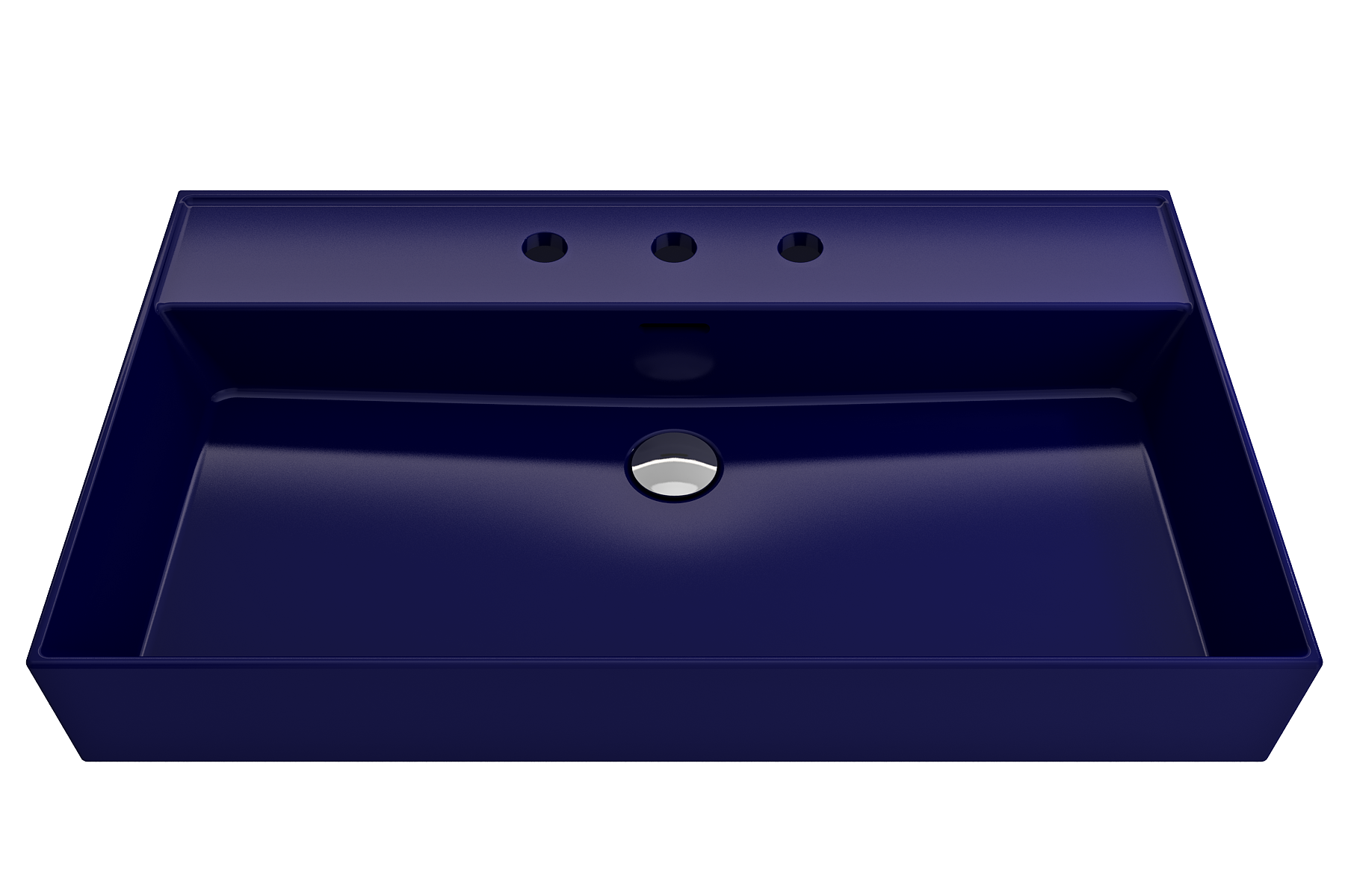 Milano Wall-Mounted Sink Fireclay 32 in. 3-Hole with Overflow 1377