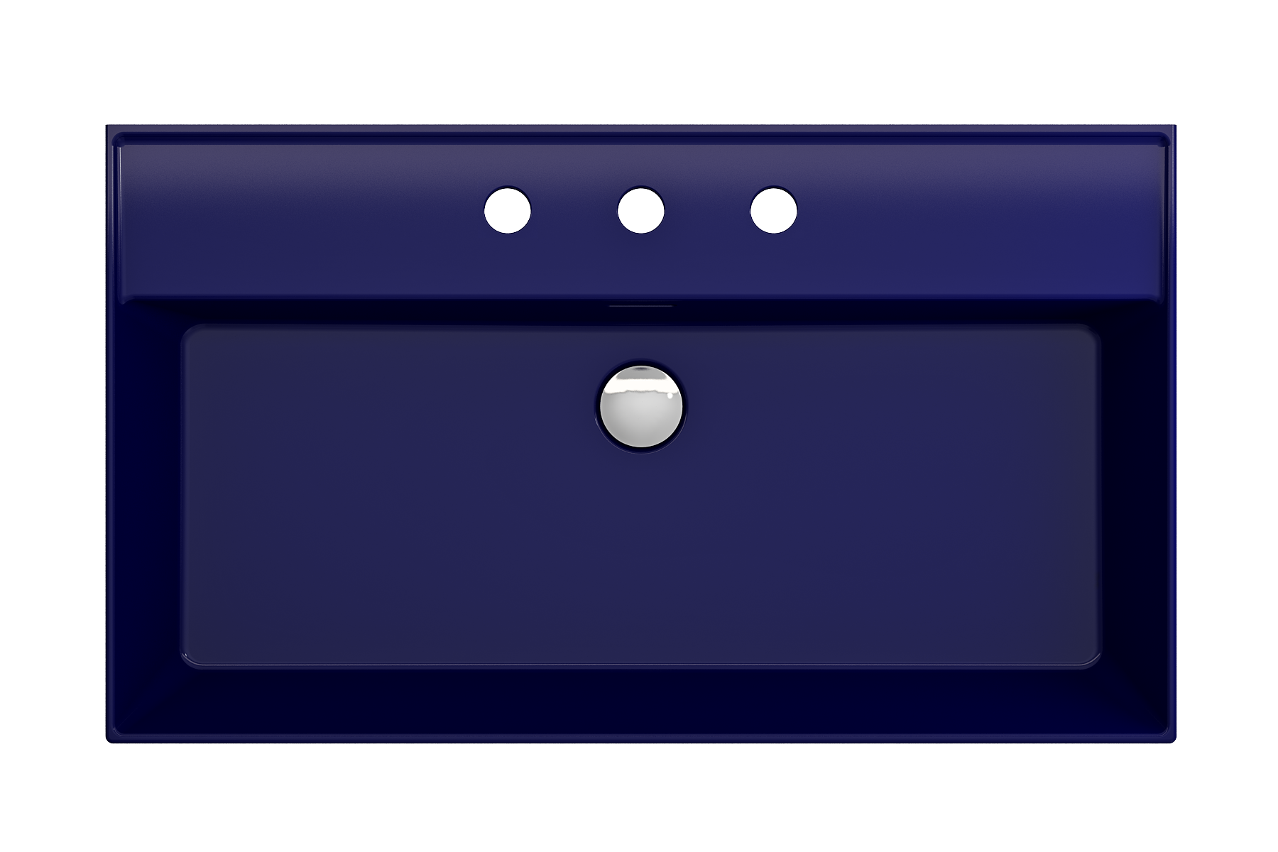 Milano Wall-Mounted Sink Fireclay 32 in. 3-Hole with Overflow 1377