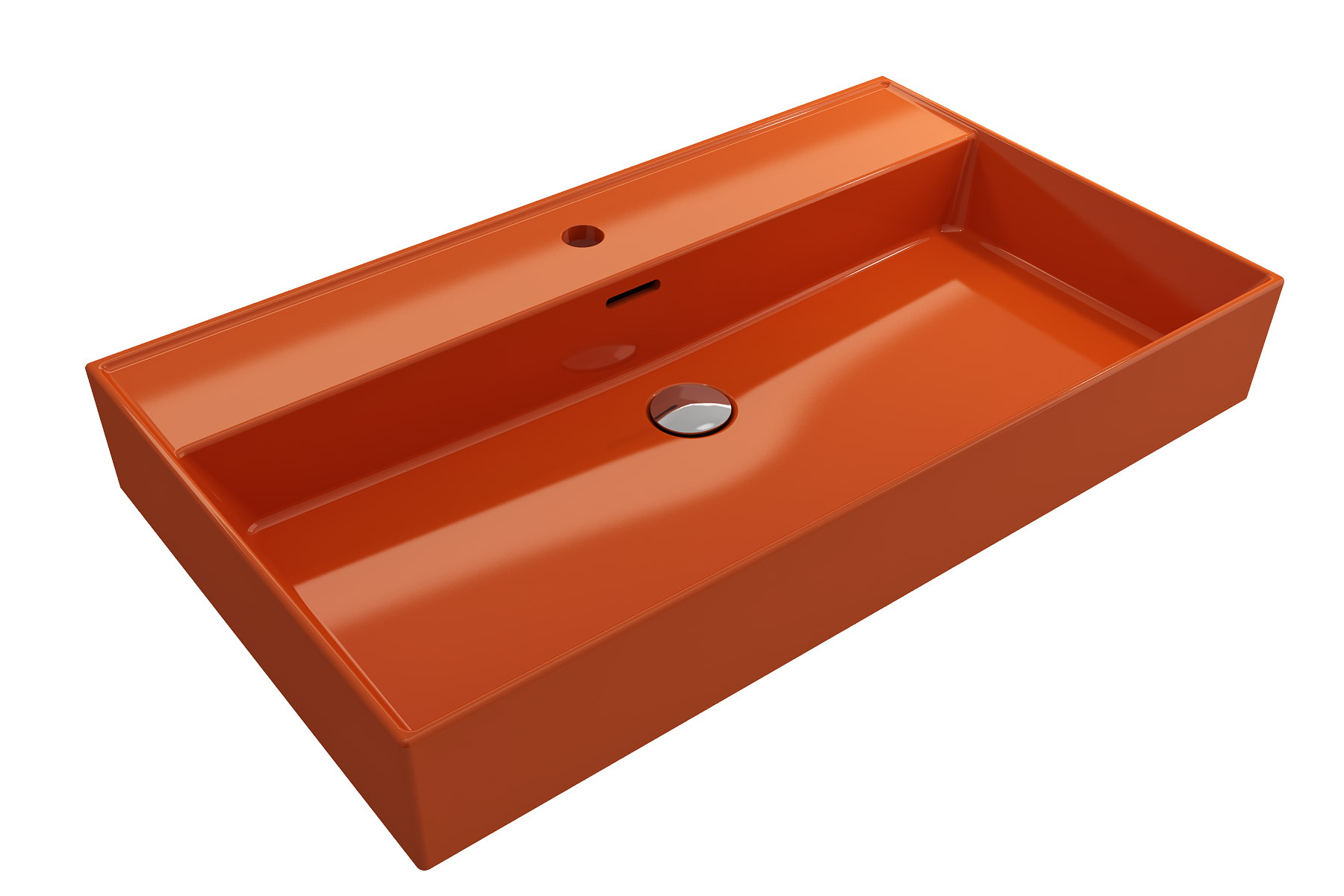 Milano Wall-Mounted Sink Fireclay 32 in. 1-Hole with Overflow 1377
