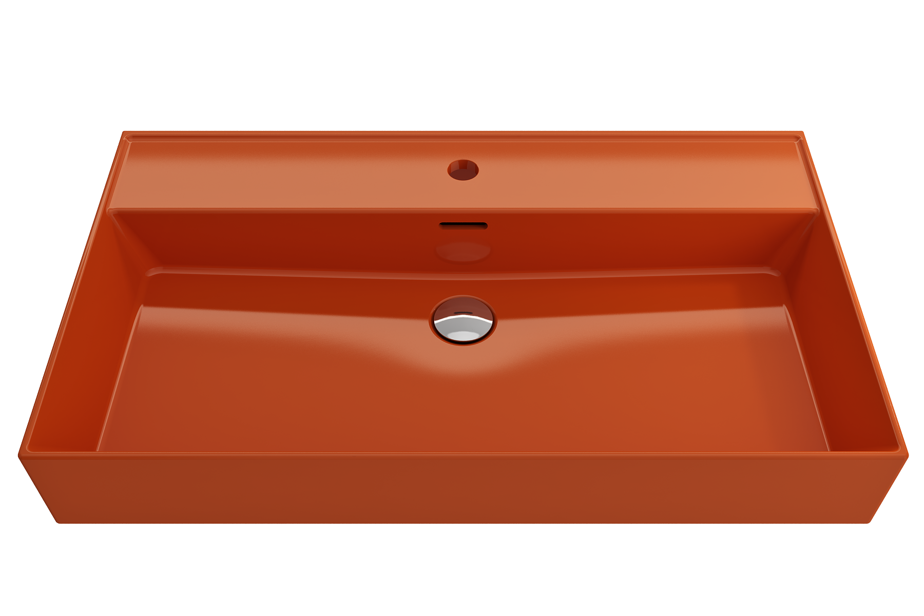 Milano Wall-Mounted Sink Fireclay 32 in. 1-Hole with Overflow 1377
