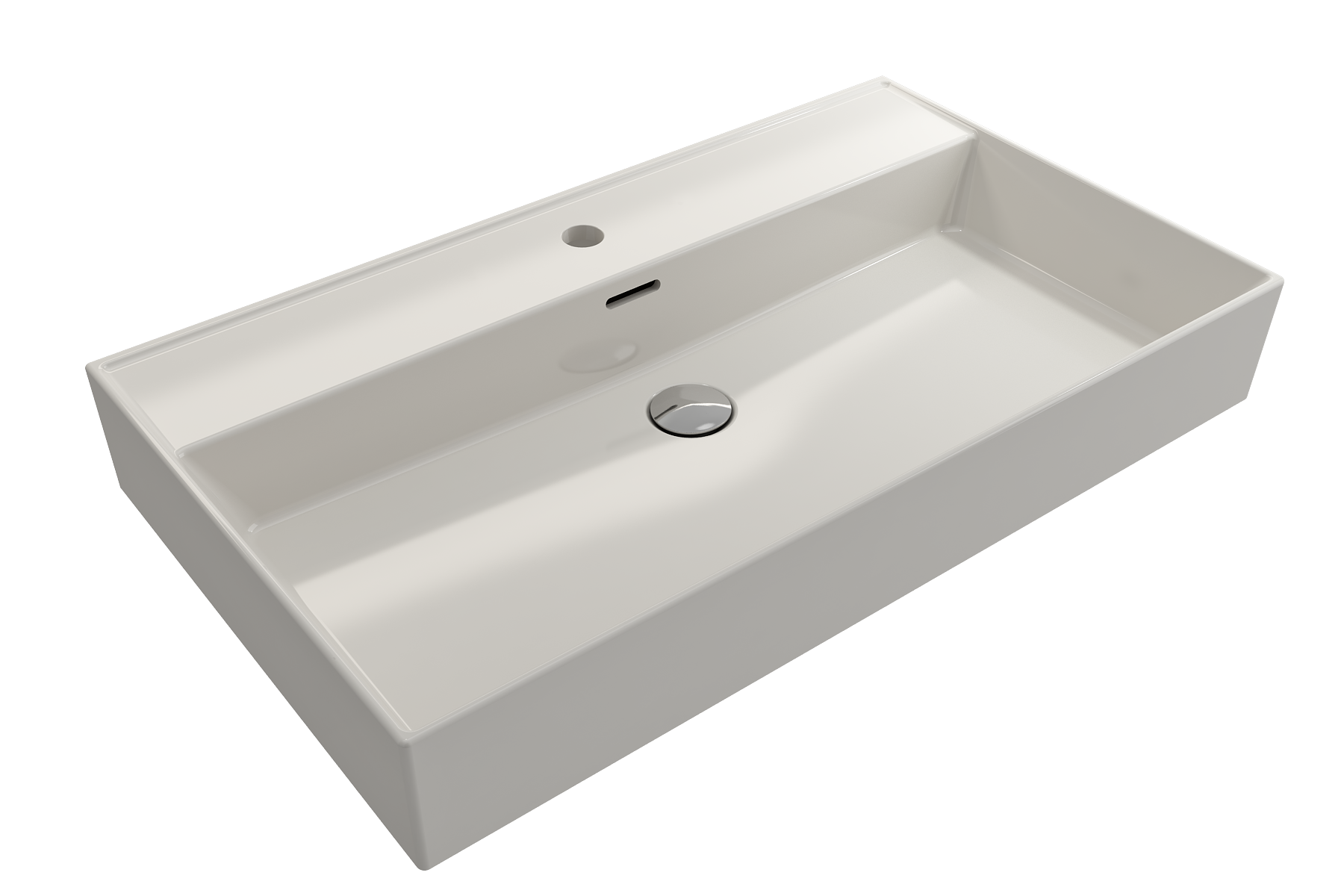 Milano Wall-Mounted Sink Fireclay 32 in. 1-Hole with Overflow 1377