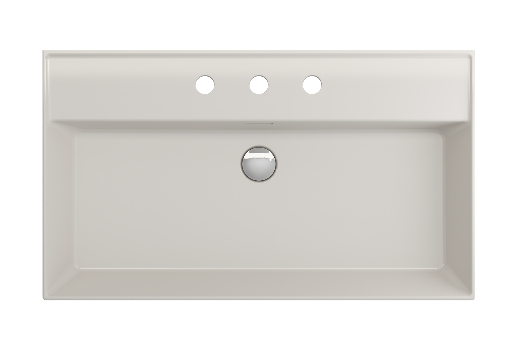 Milano Wall-Mounted Sink Fireclay 32 in. 3-Hole with Overflow 1377