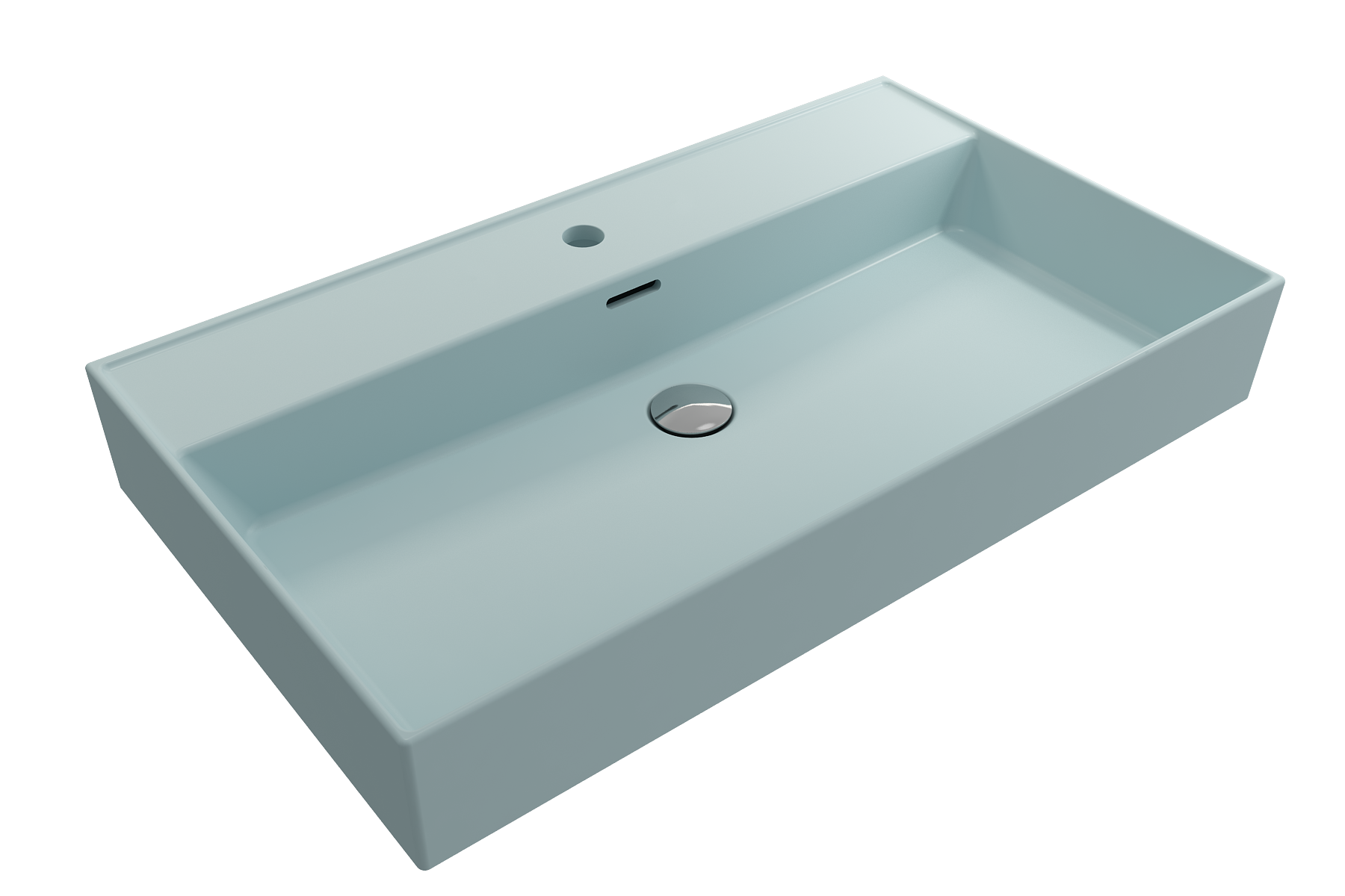 Milano Wall-Mounted Sink Fireclay 32 in. 1-Hole with Overflow 1377