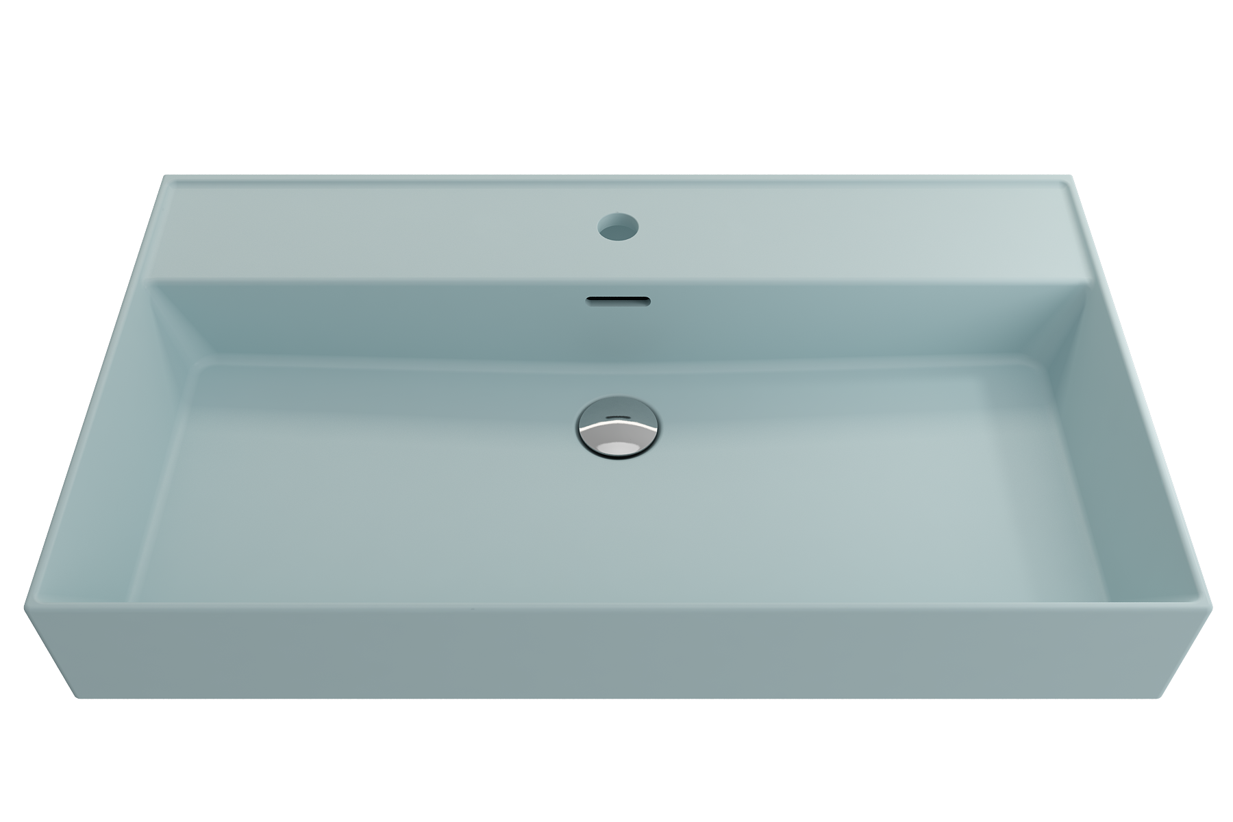 Milano Wall-Mounted Sink Fireclay 32 in. 1-Hole with Overflow 1377