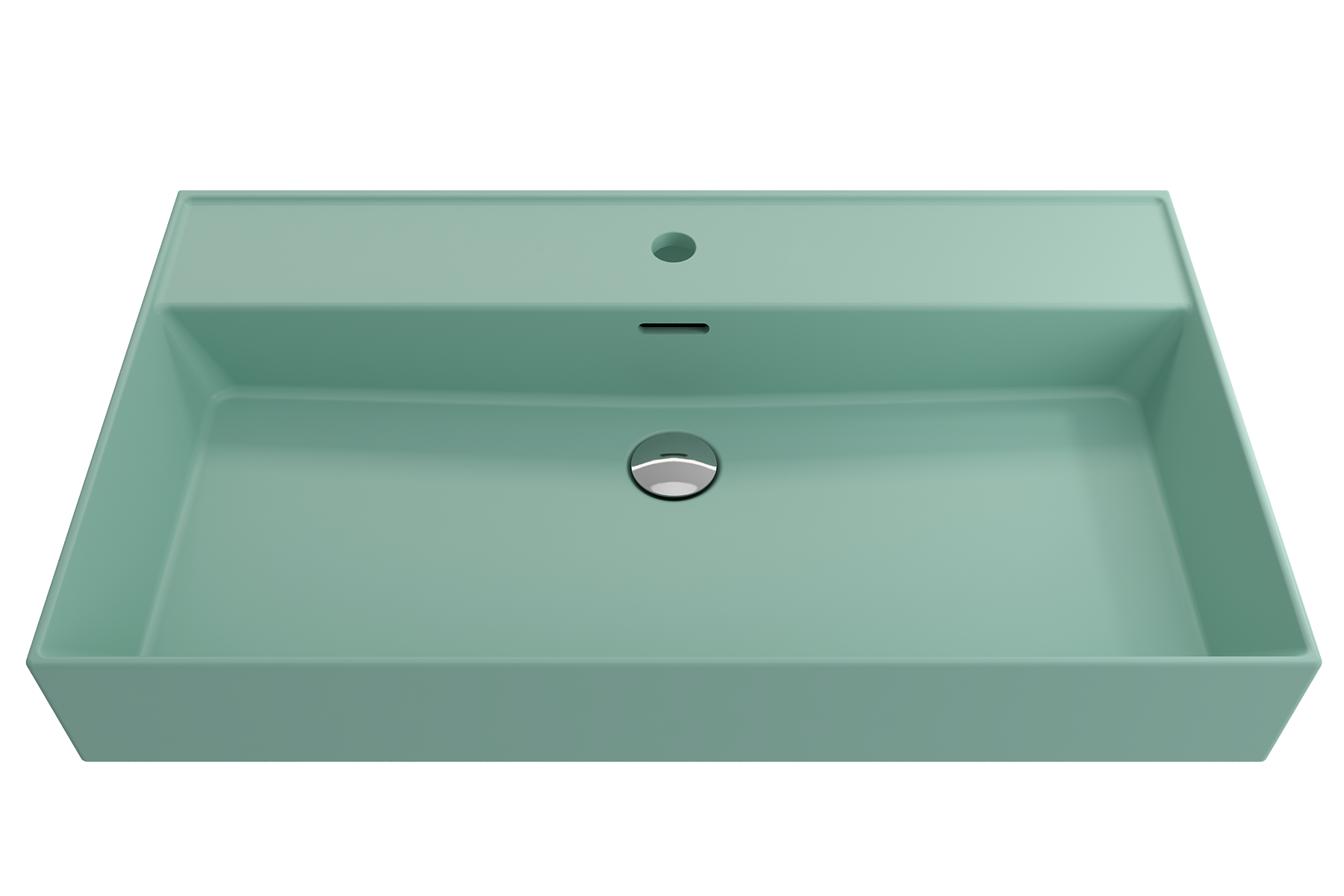 Milano Wall-Mounted Sink Fireclay 32 in. 1-Hole with Overflow 1377