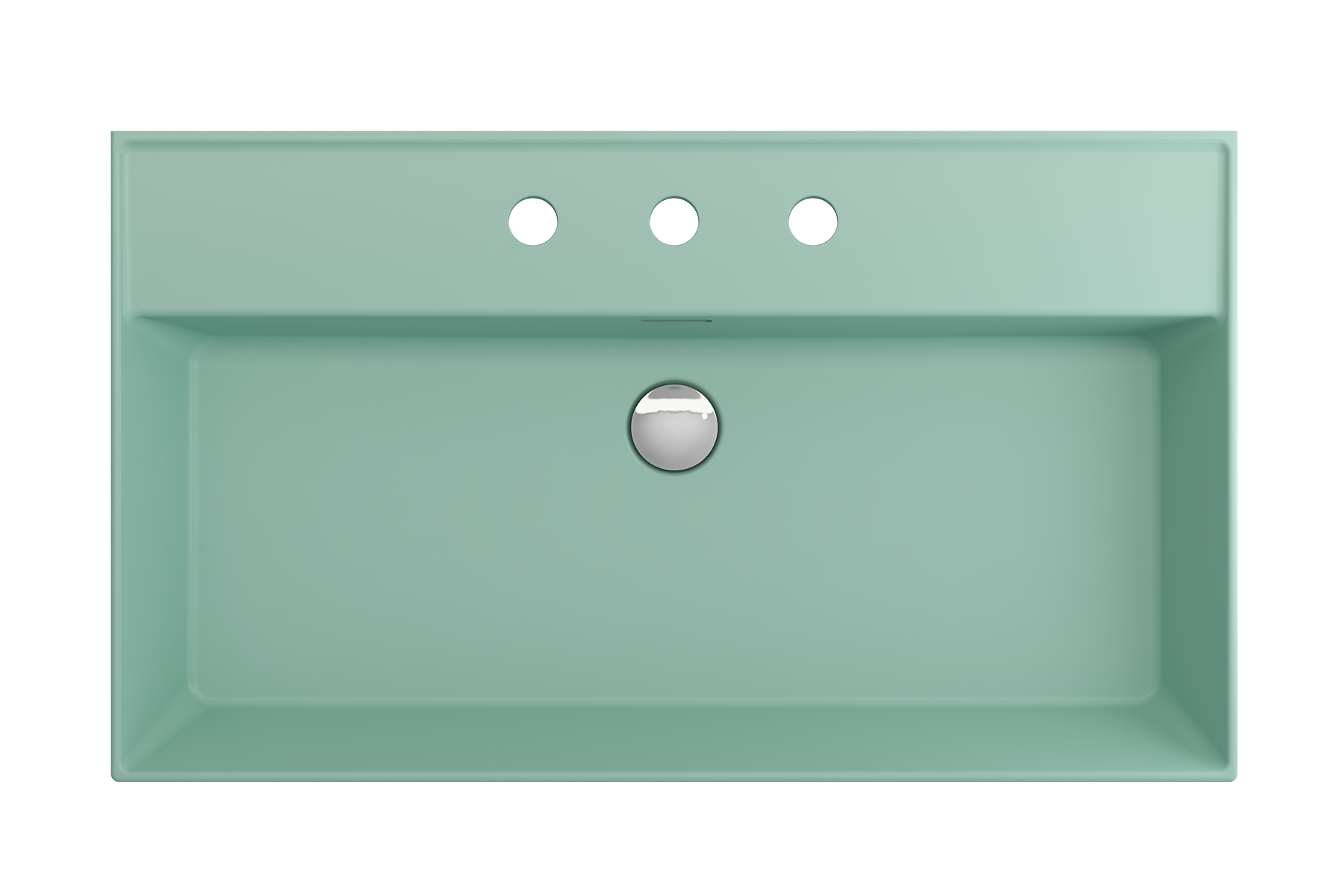 Milano Wall-Mounted Sink Fireclay 32 in. 3-Hole with Overflow 1377