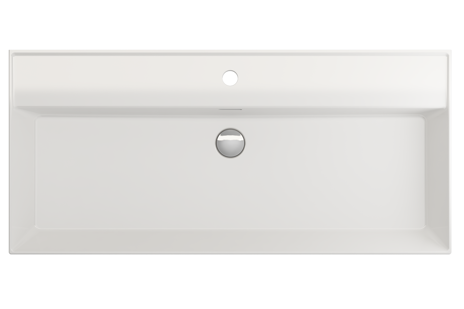 Milano Wall-Mounted Sink Fireclay  39.75 in. 1-Hole with Overflow 1378