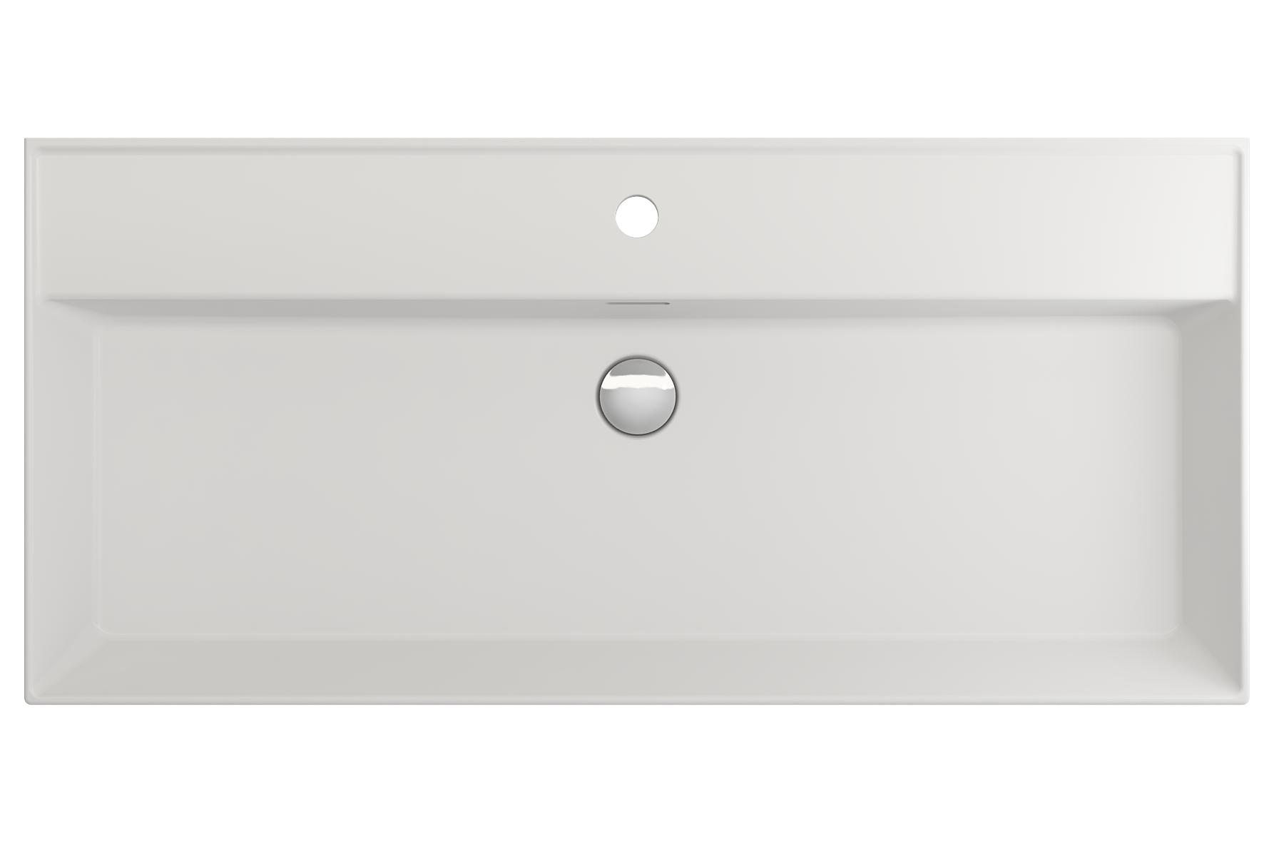 Milano Wall-Mounted Sink Fireclay  39.75 in. 1-Hole with Overflow 1378
