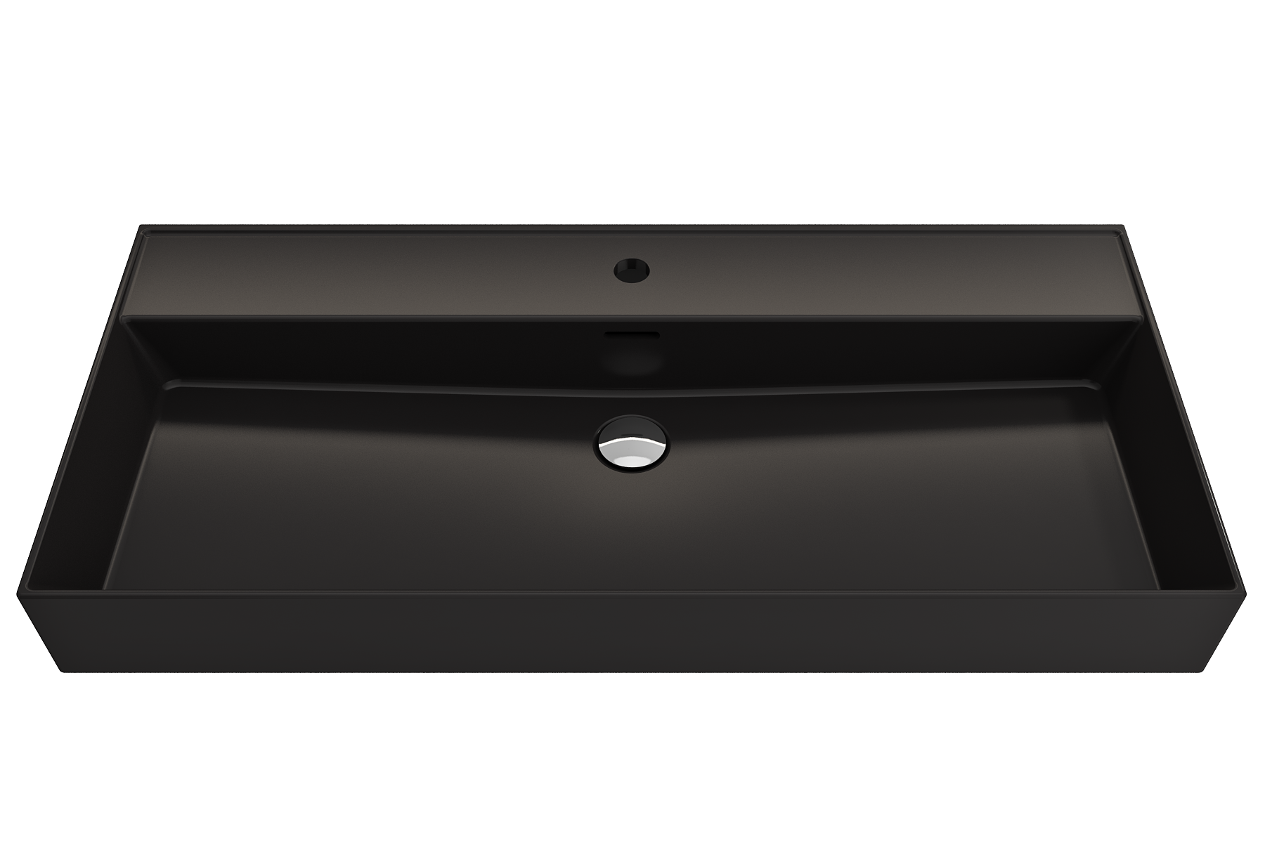 Milano Wall-Mounted Sink Fireclay  39.75 in. 1-Hole with Overflow 1378