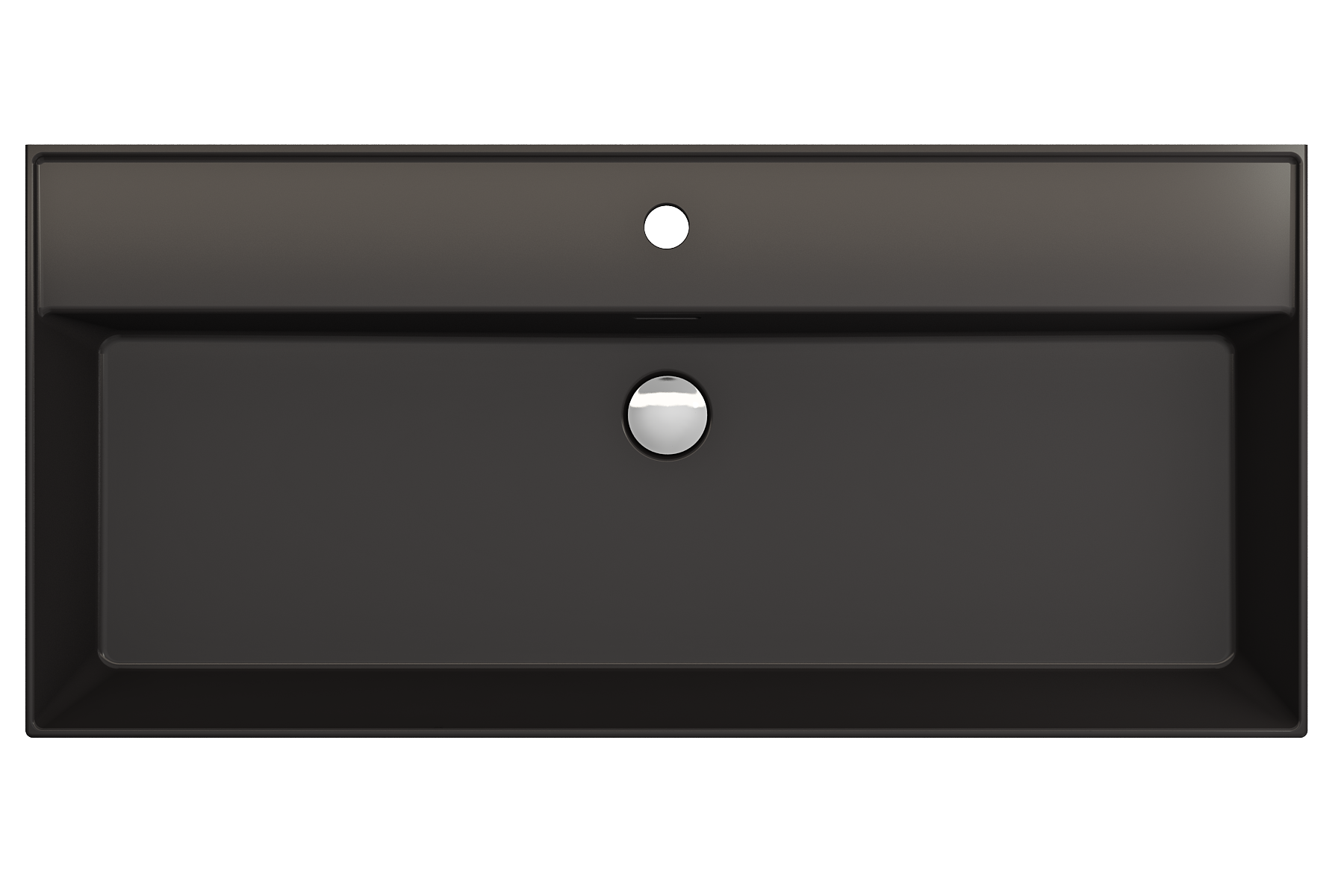 Milano Wall-Mounted Sink Fireclay  39.75 in. 1-Hole with Overflow 1378