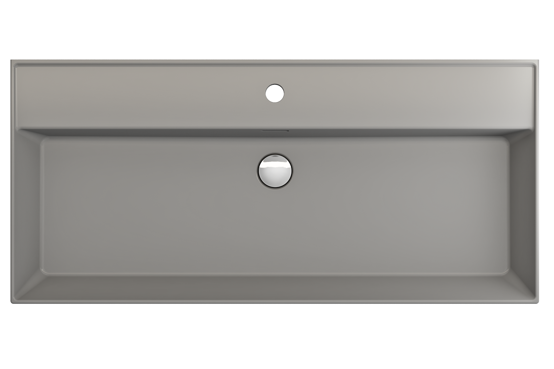 Milano Wall-Mounted Sink Fireclay  39.75 in. 1-Hole with Overflow 1378