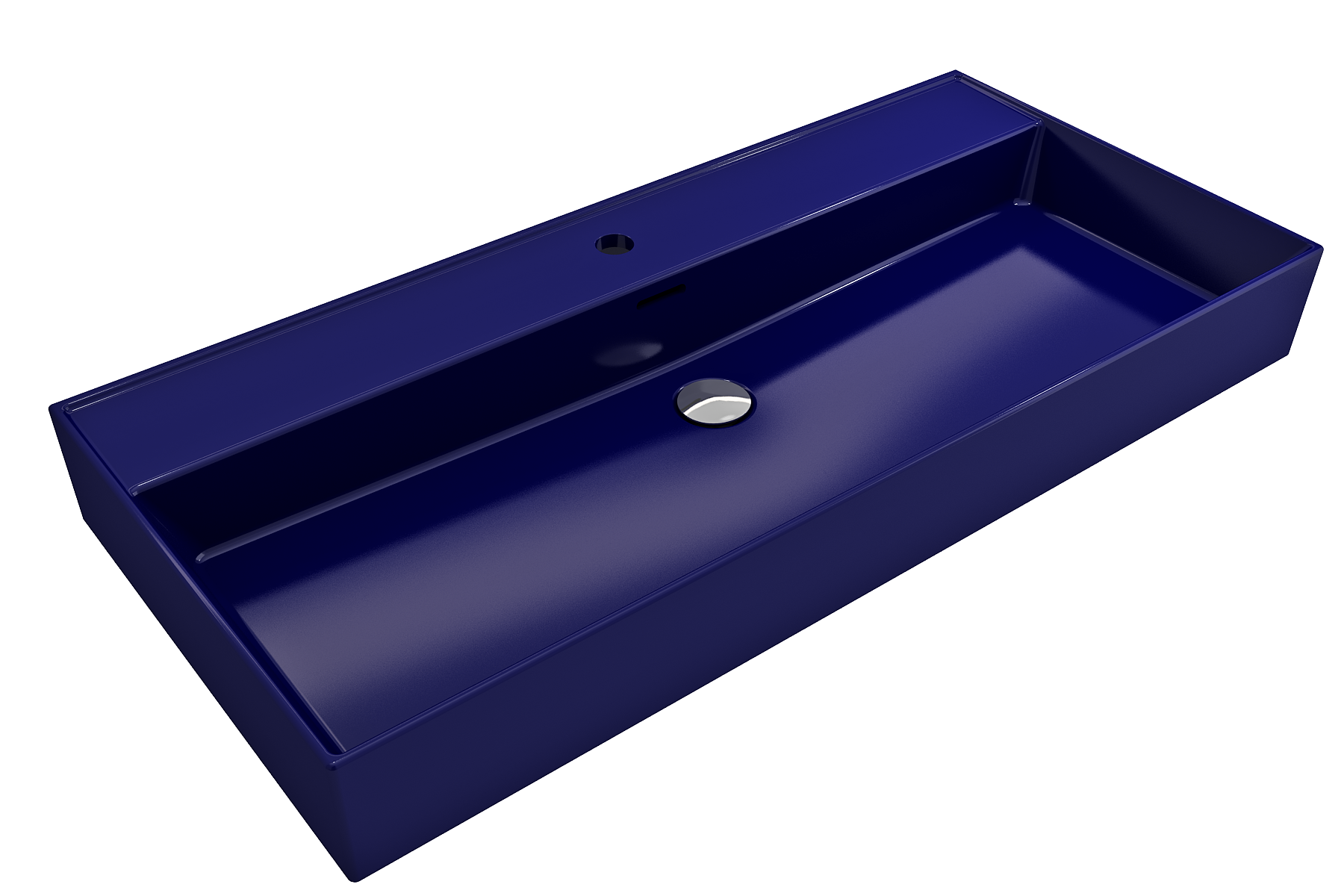 Milano Wall-Mounted Sink Fireclay  39.75 in. 1-Hole with Overflow 1378
