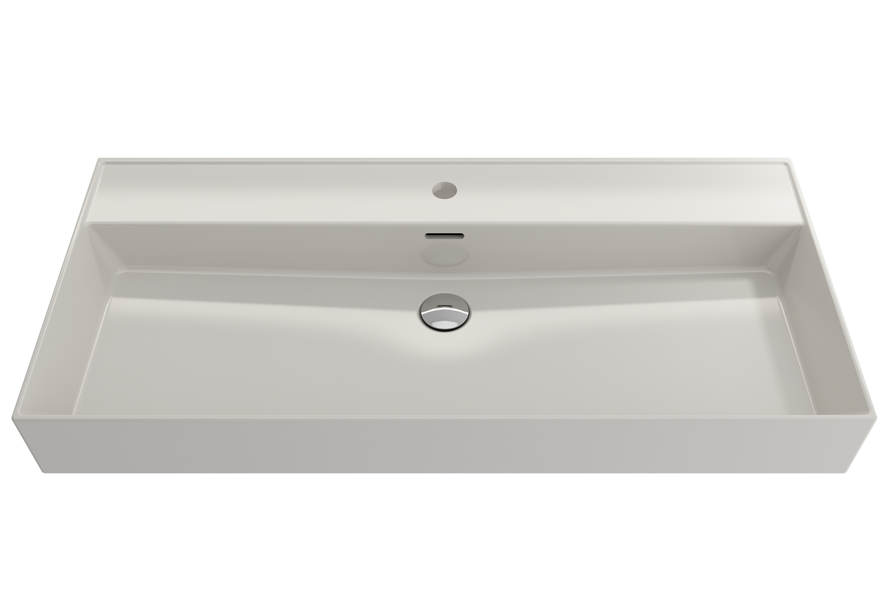 Milano Wall-Mounted Sink Fireclay  39.75 in. 1-Hole with Overflow 1378
