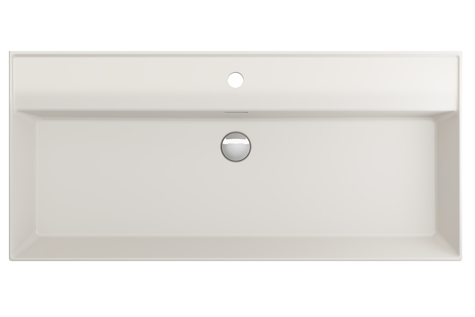 Milano Wall-Mounted Sink Fireclay  39.75 in. 1-Hole with Overflow 1378