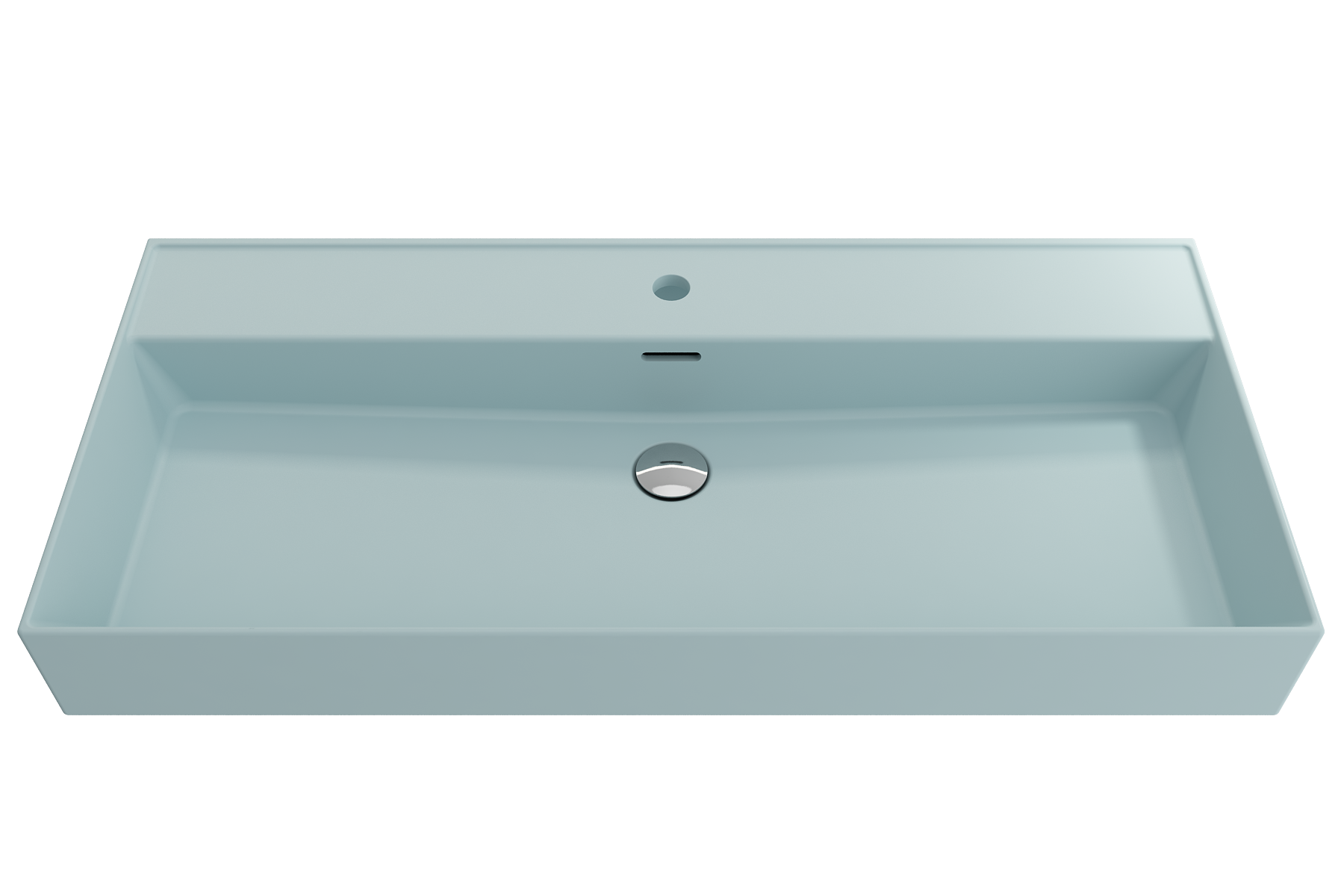 Milano Wall-Mounted Sink Fireclay  39.75 in. 1-Hole with Overflow 1378
