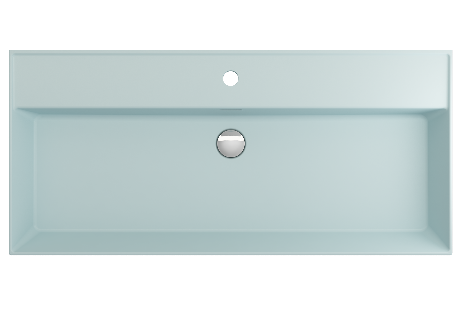 Milano Wall-Mounted Sink Fireclay  39.75 in. 1-Hole with Overflow 1378