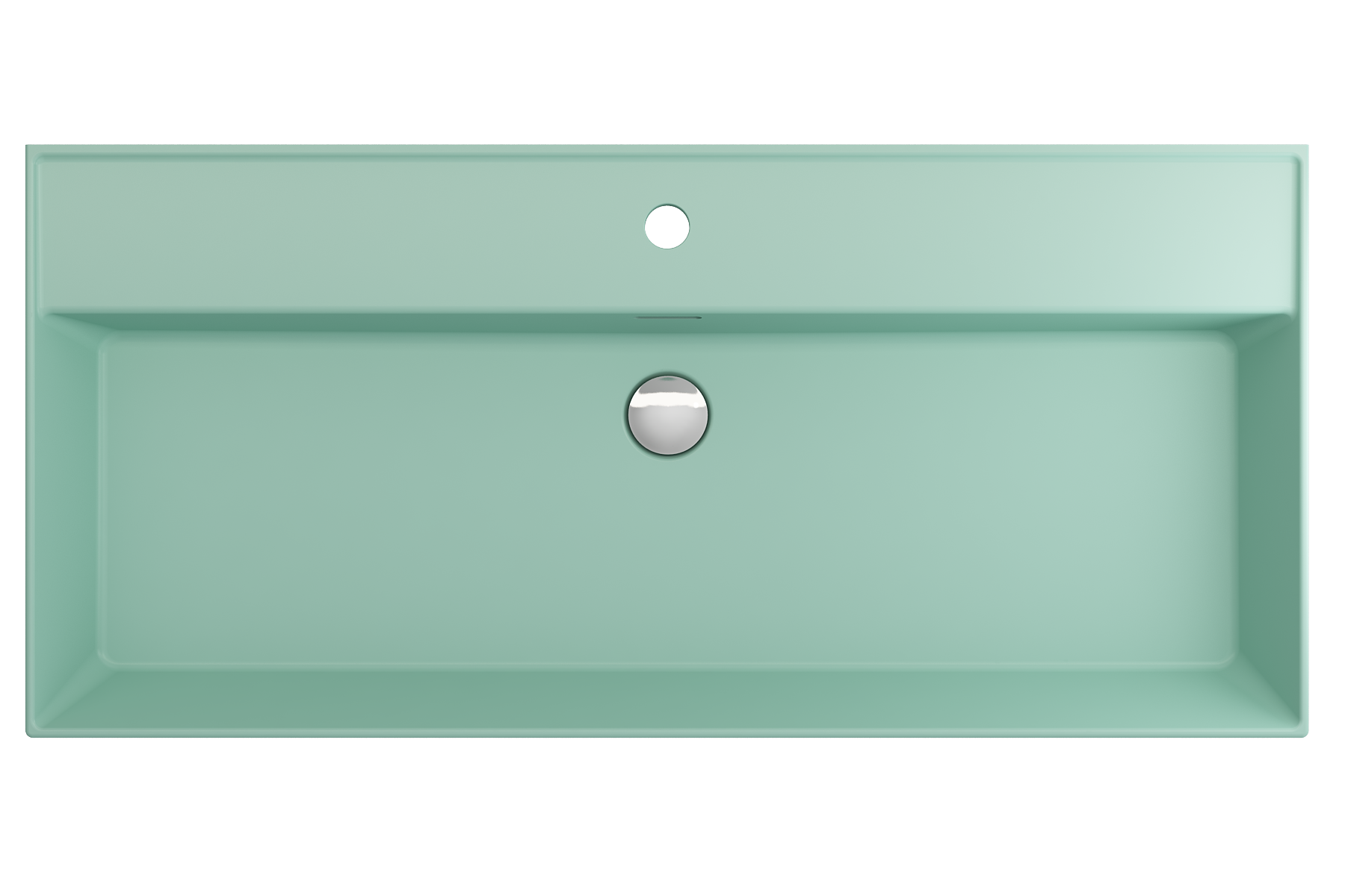 Milano Wall-Mounted Sink Fireclay  39.75 in. 1-Hole with Overflow 1378