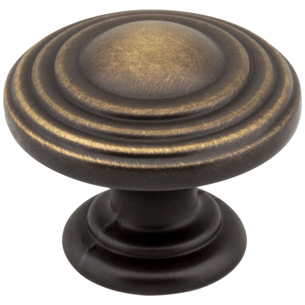 Hardware Resources 1-1/4" Diameter Satin Nickel Stacked Bremen 2 Cabinet Knob