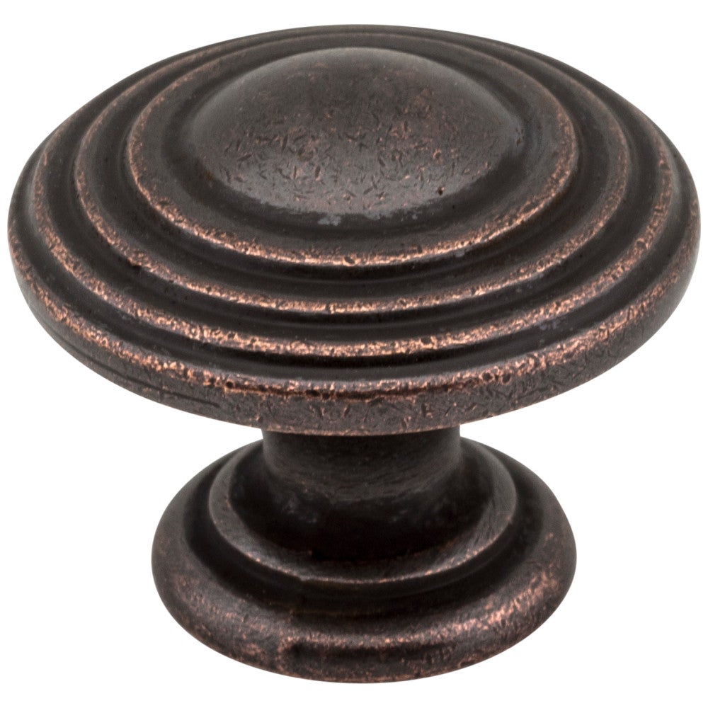 Hardware Resources 1-1/4" Diameter Satin Nickel Stacked Bremen 2 Cabinet Knob