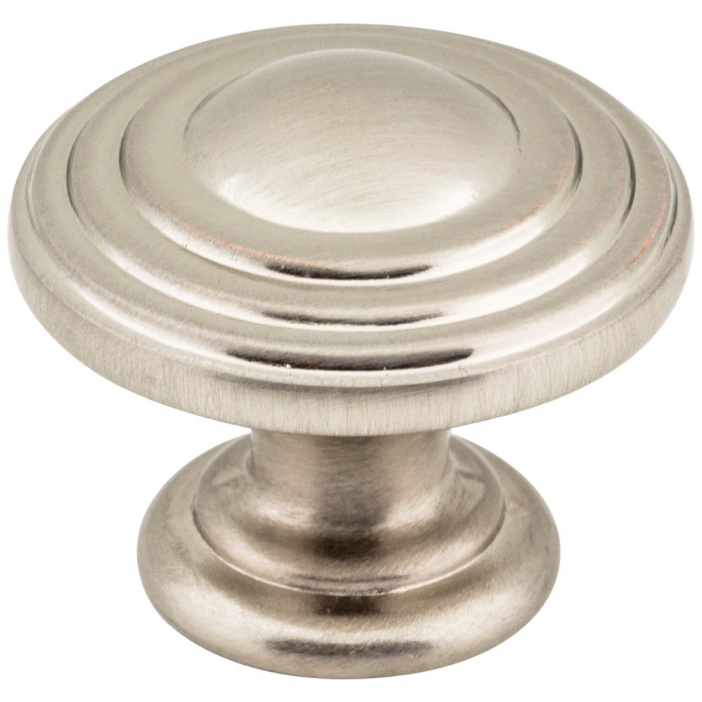 Hardware Resources 1-1/4" Diameter Satin Nickel Stacked Bremen 2 Cabinet Knob
