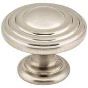 Hardware Resources 1-1/4" Diameter Satin Nickel Stacked Bremen 2 Cabinet Knob