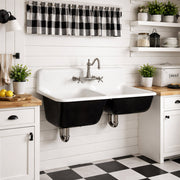 MAIDSTONE 47 Inch High Back Cast Iron Sink