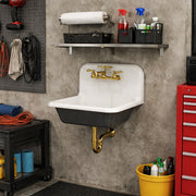 MAIDSTONE 24" Cast Iron High Back Sink
