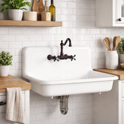 MAIDSTONE 36" Cast Iron High Back Sink