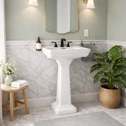 MAIDSTONE 22 Inch Bathroom Pedestal Sink