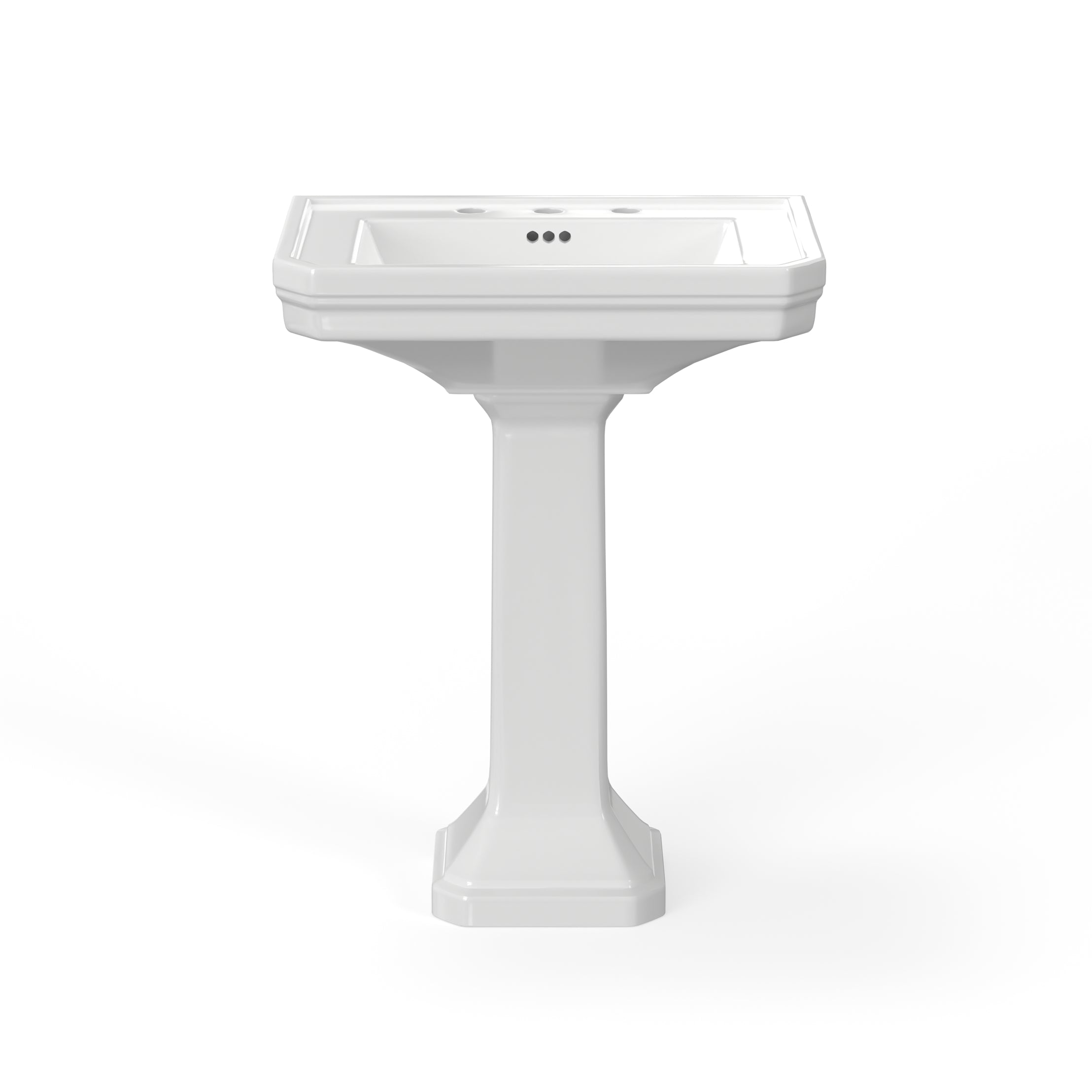 MAIDSTONE 26 Inch Porcelain Pedestal Bathroom Sink
