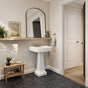 MAIDSTONE Crest 26 Inch Pedestal Bathroom Sink - 8 Inch Faucet Drillings