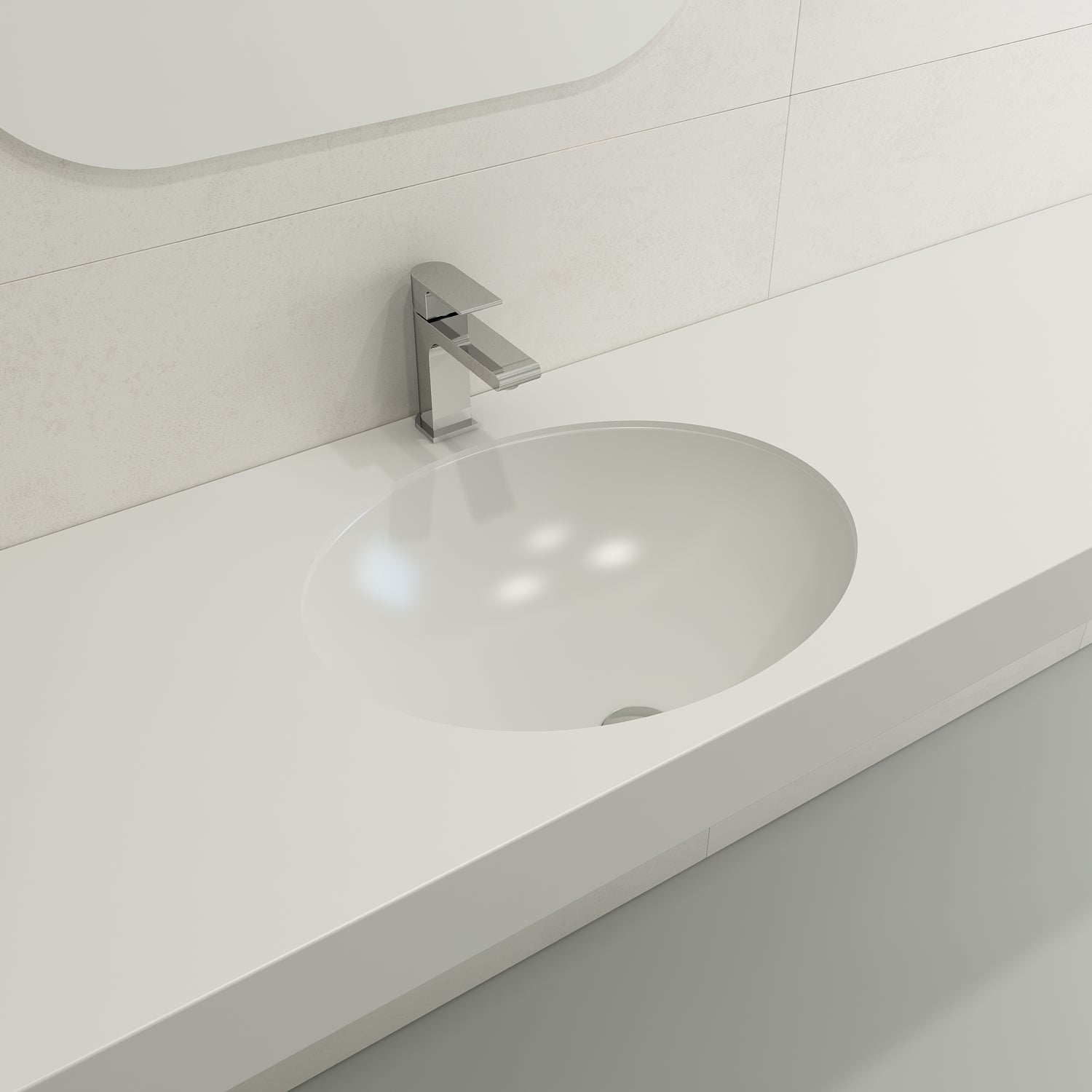 Parma Undermount Sink Fireclay 22 in. with Overflow 1384