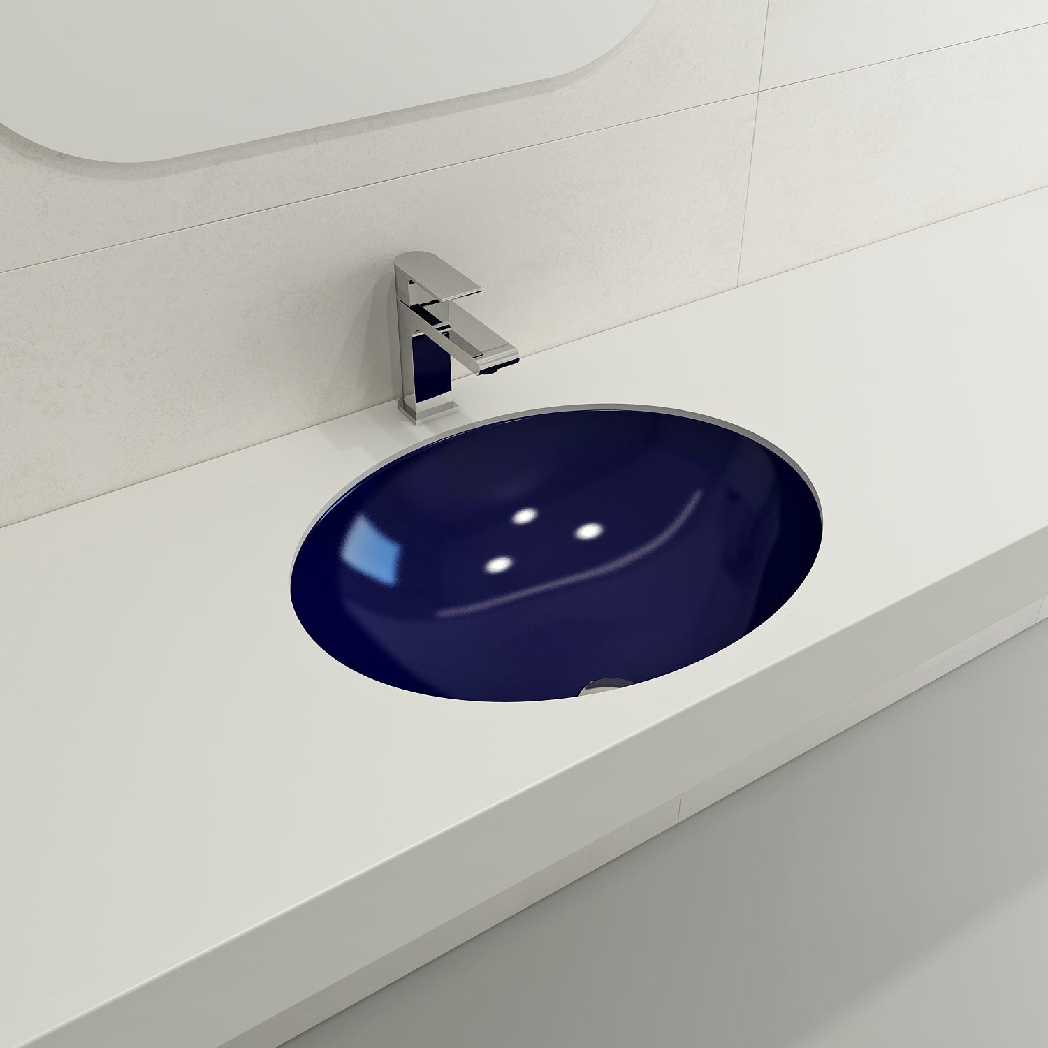 Parma Undermount Sink Fireclay 22 in. with Overflow 1384