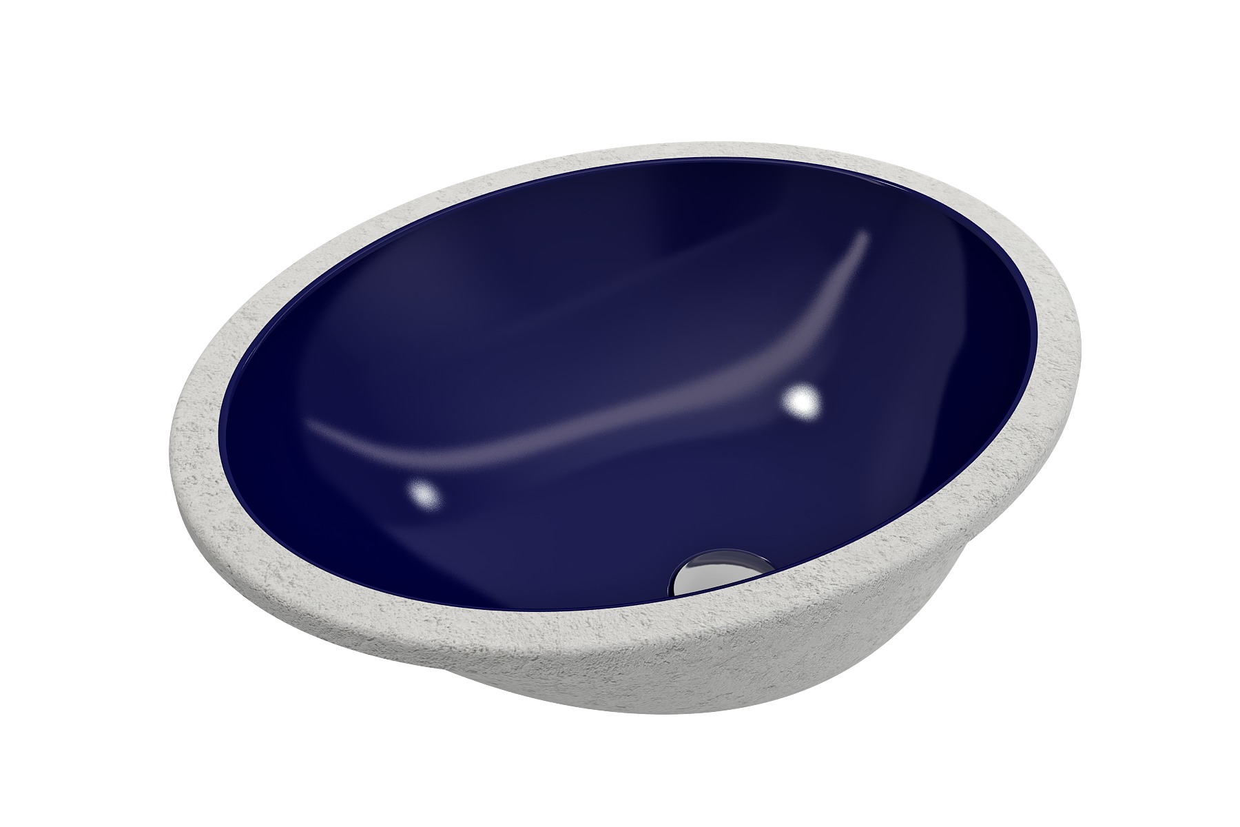 Parma Undermount Sink Fireclay 22 in. with Overflow 1384