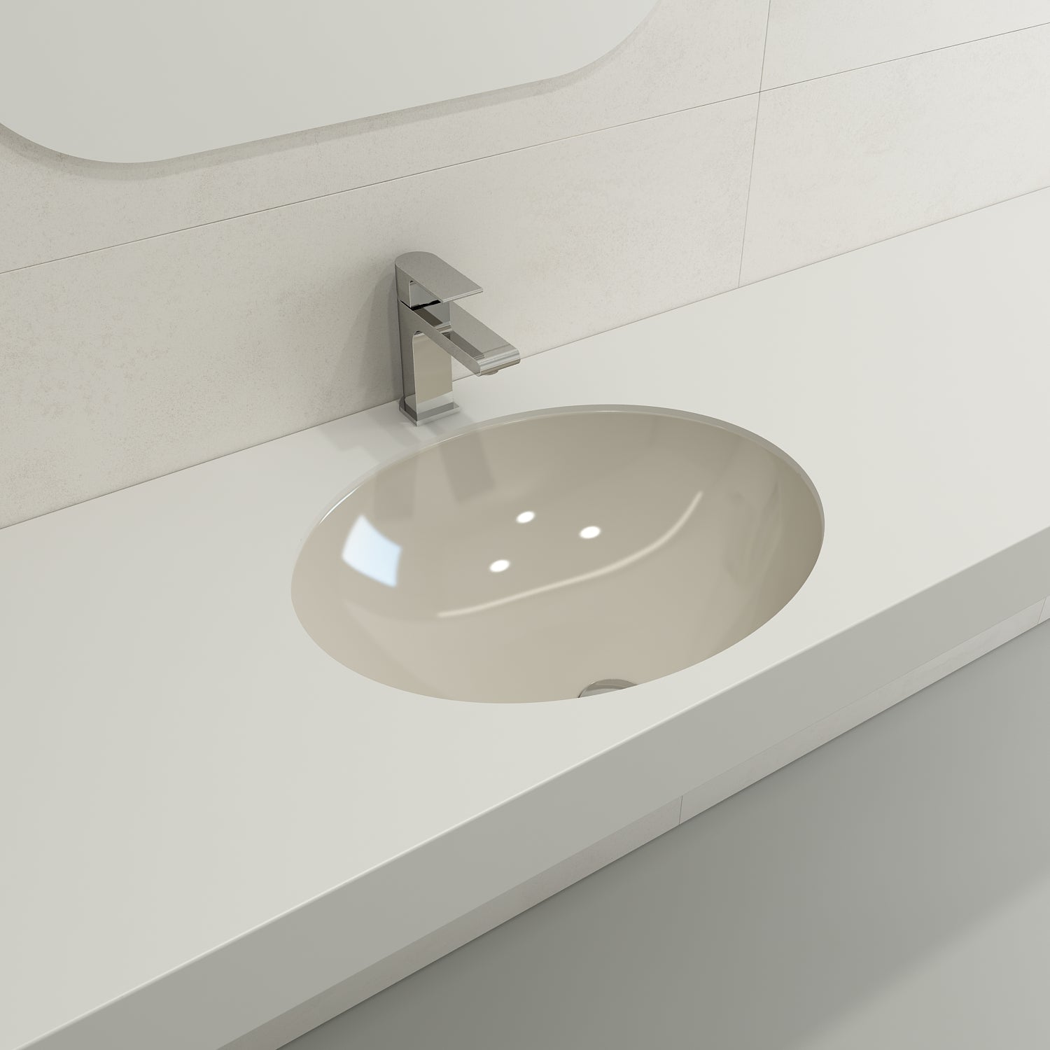 Parma Undermount Sink Fireclay 22 in. with Overflow 1384