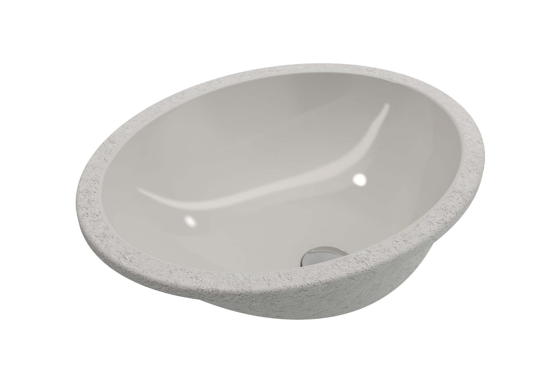 Parma Undermount Sink Fireclay 22 in. with Overflow 1384