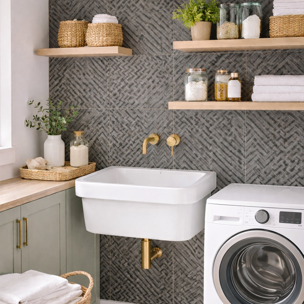 MAIDSTONE Porcelain Wall Mount Utility Sink