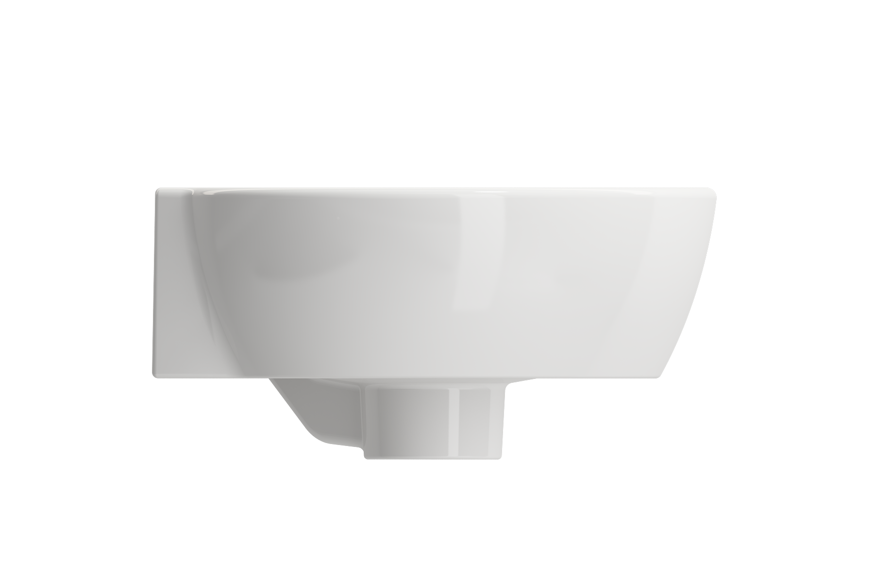 Milano Corner Sink Fireclay 12 in. 1-Hole with Overflow 1392