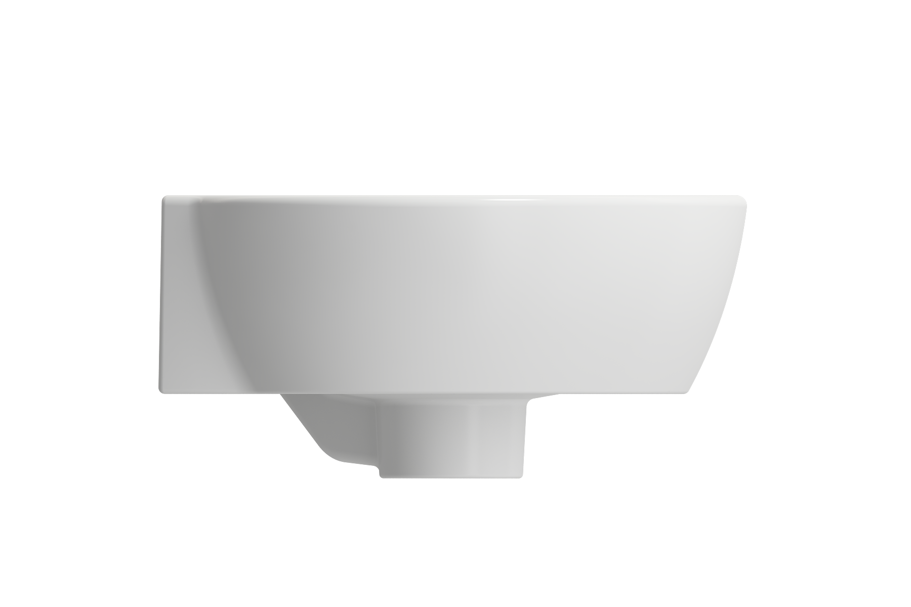 Milano Corner Sink Fireclay 12 in. 1-Hole with Overflow 1392