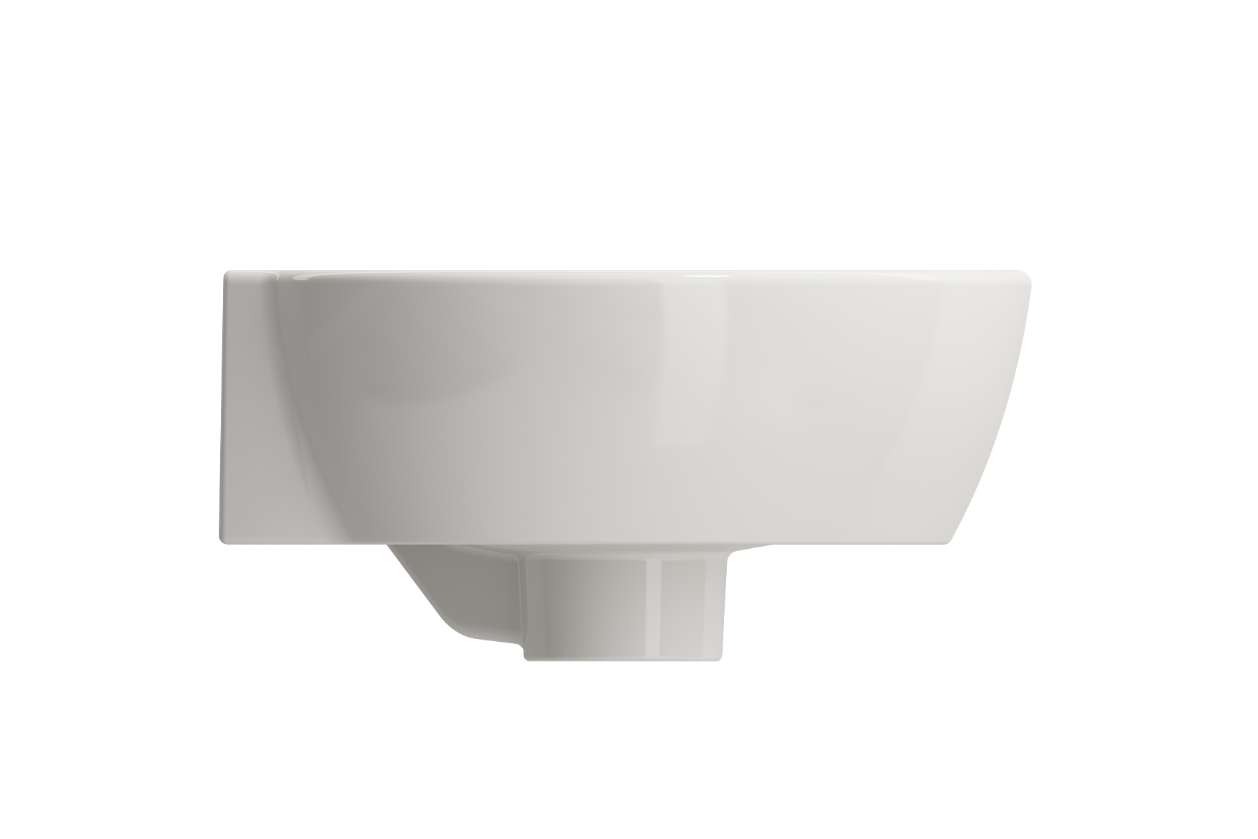 Milano Corner Sink Fireclay 12 in. 1-Hole with Overflow 1392