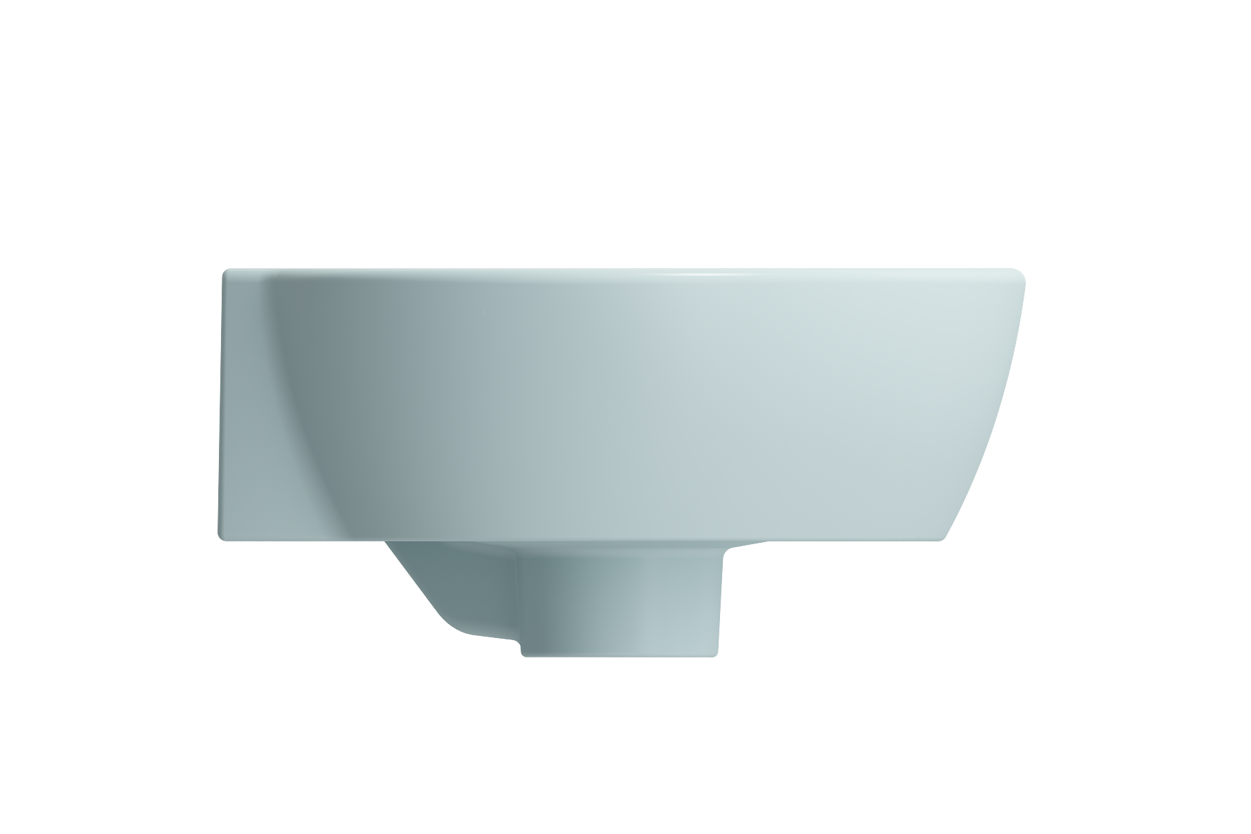 Milano Corner Sink Fireclay 12 in. 1-Hole with Overflow 1392