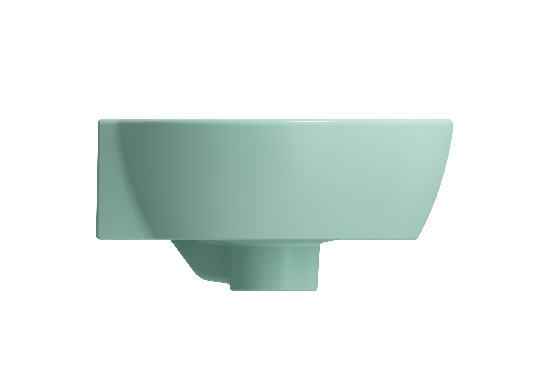 Milano Corner Sink Fireclay 12 in. 1-Hole with Overflow 1392