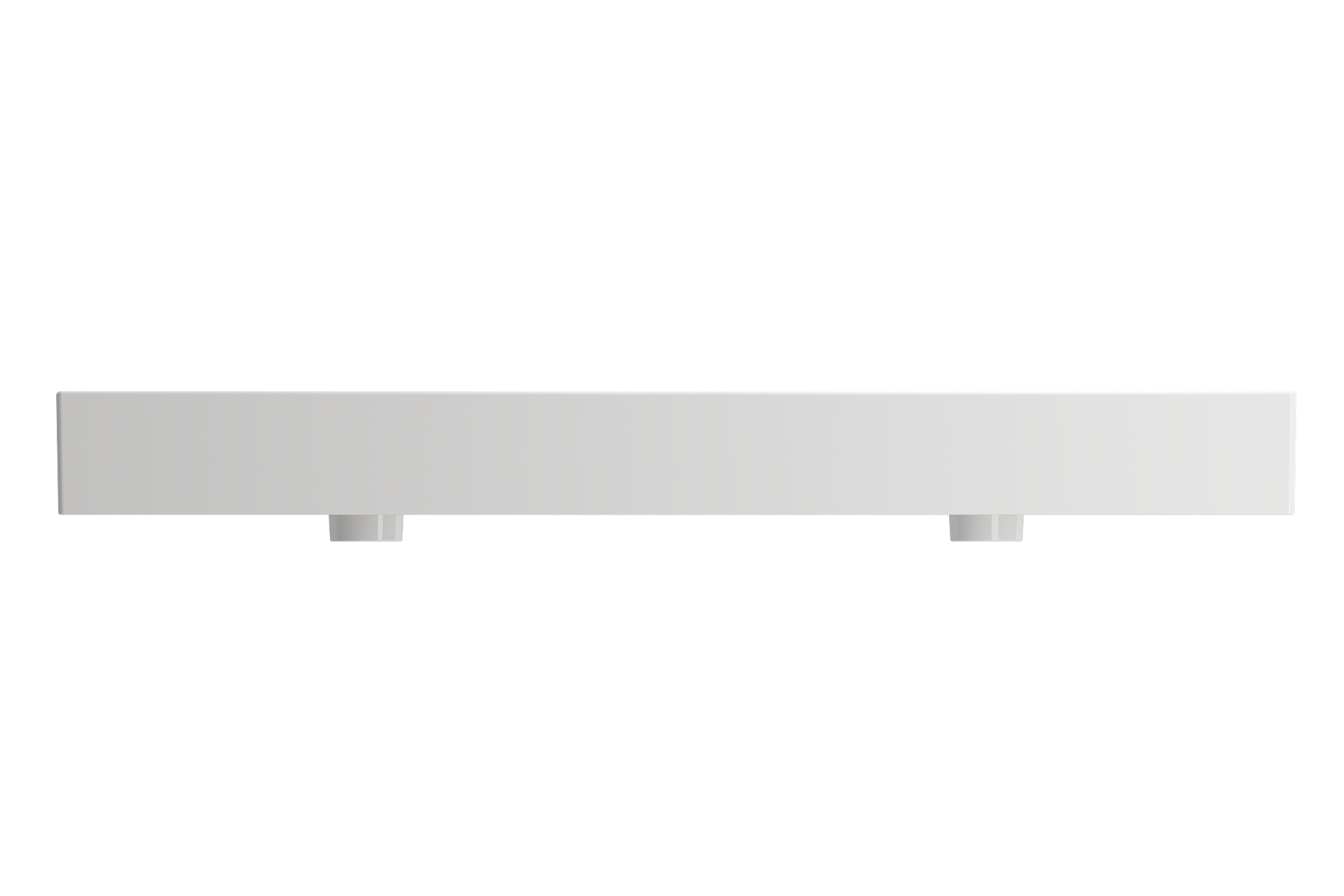 Milano Wall-Mounted Sink Fireclay  47.75 in. Double Bowl for Two 1-Hole Faucets with Overflows 1393