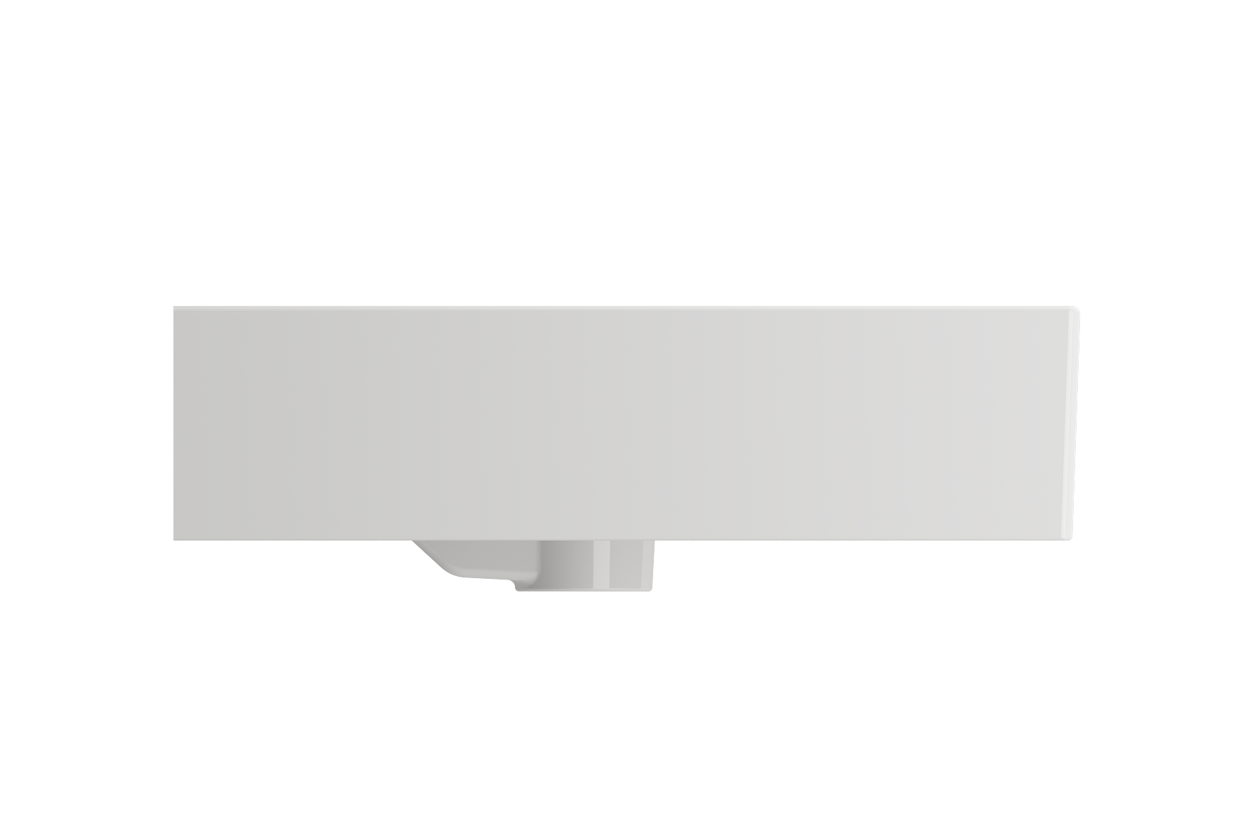 Milano Wall-Mounted Sink Fireclay  47.75 in. Double Bowl for Two 1-Hole Faucets with Overflows 1393