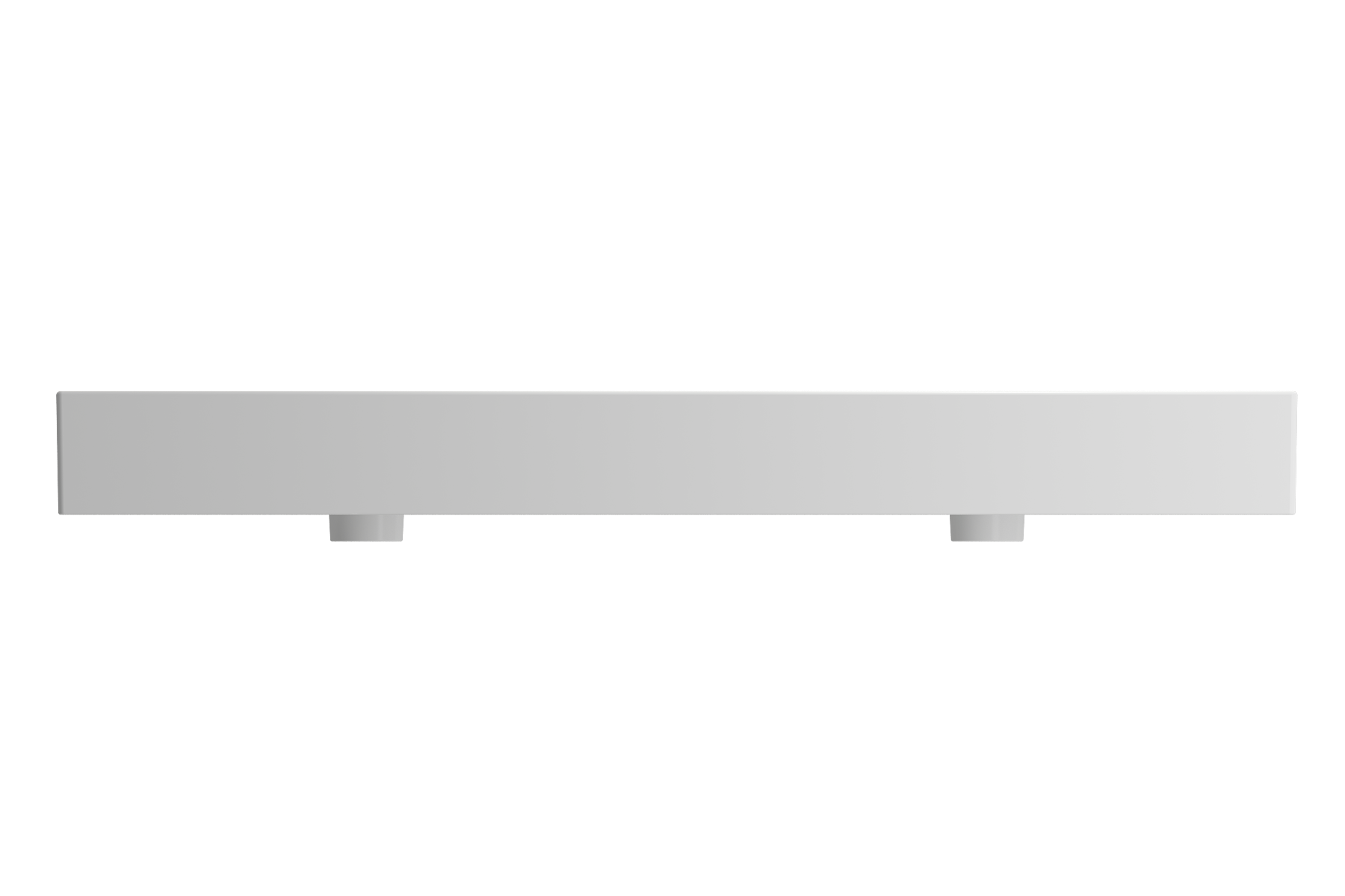 Milano Wall-Mounted Sink Fireclay  47.75 in. Double Bowl for Two 1-Hole Faucets with Overflows 1393