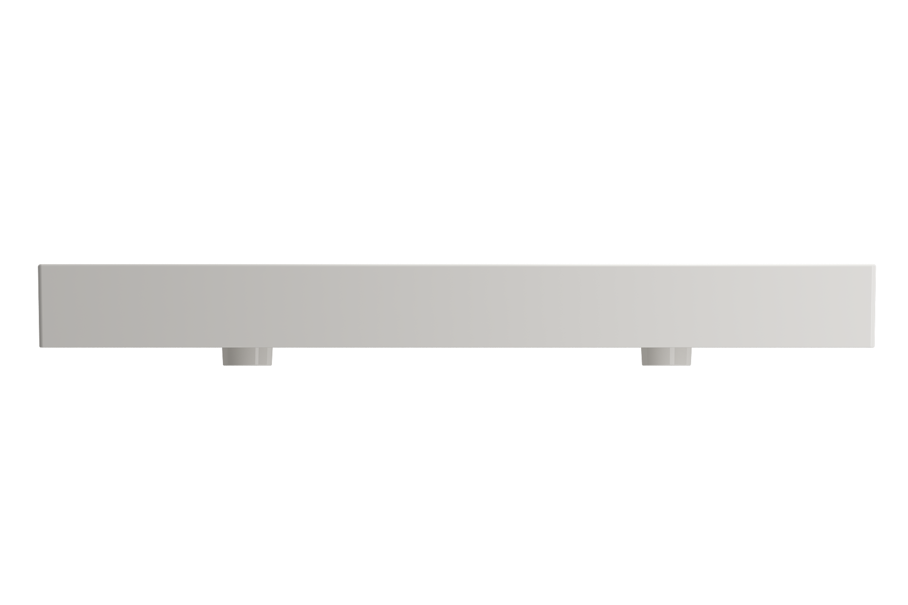 Milano Wall-Mounted Sink Fireclay  47.75 in. Double Bowl for Two 1-Hole Faucets with Overflows 1393