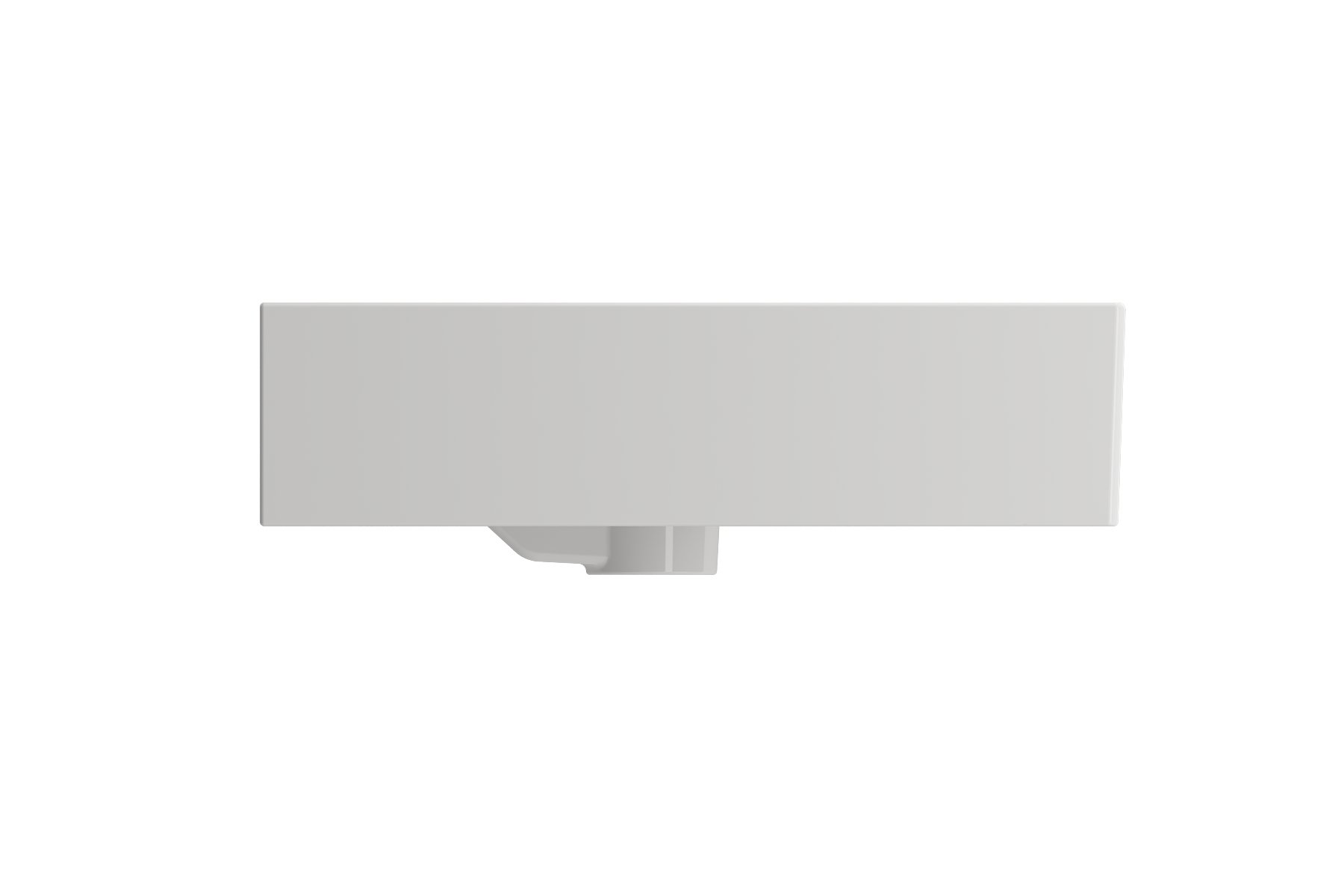 Milano Wall-Mounted Sink Fireclay 47.75 in. 1-Hole with Overflow 1394