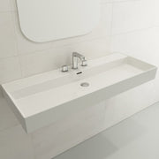 Milano Wall-Mounted Sink Fireclay 47.75 in. 3-Hole with Overflow 1394